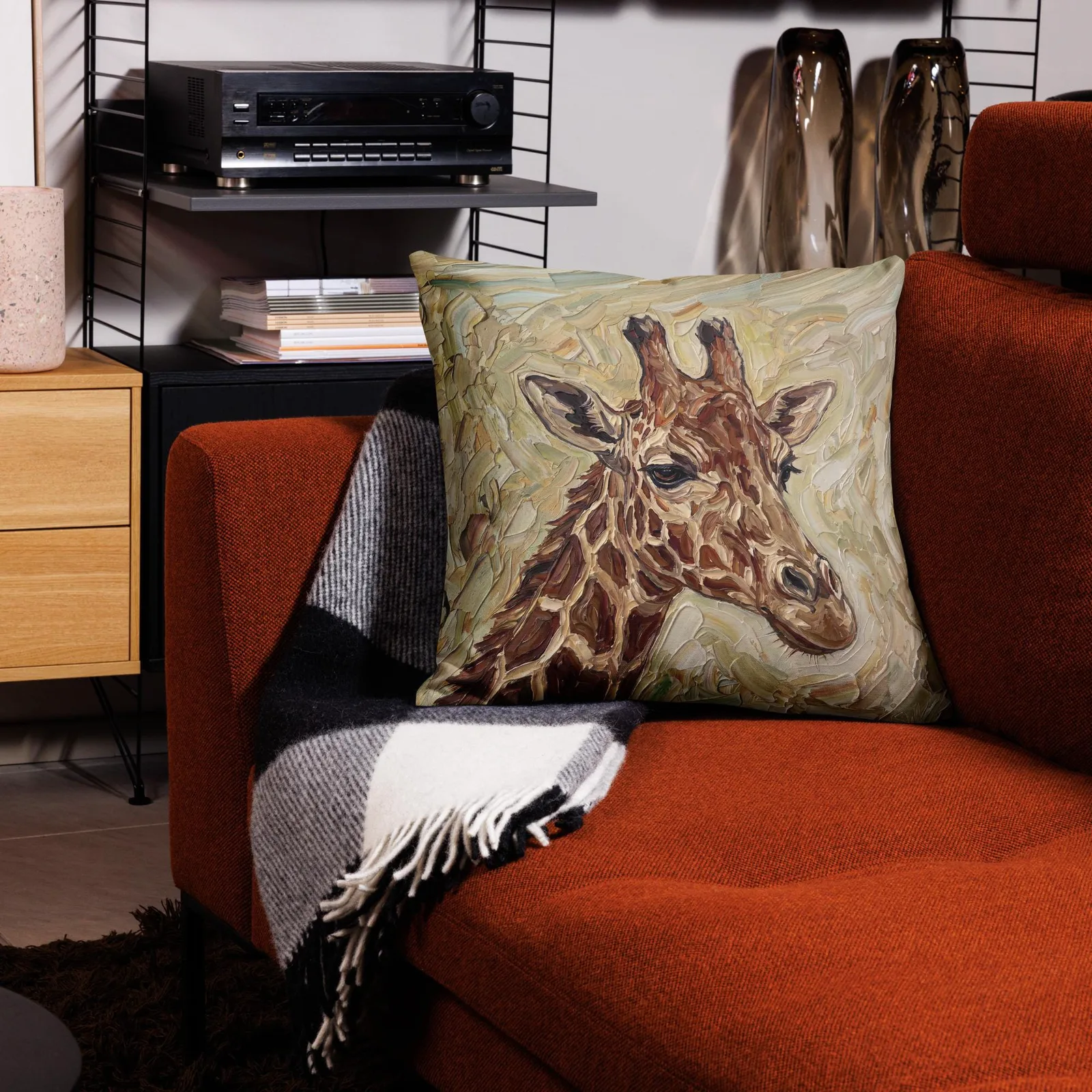 Giraffe Throw Pillow: Safari Animal Decor Cushion, photo 7
