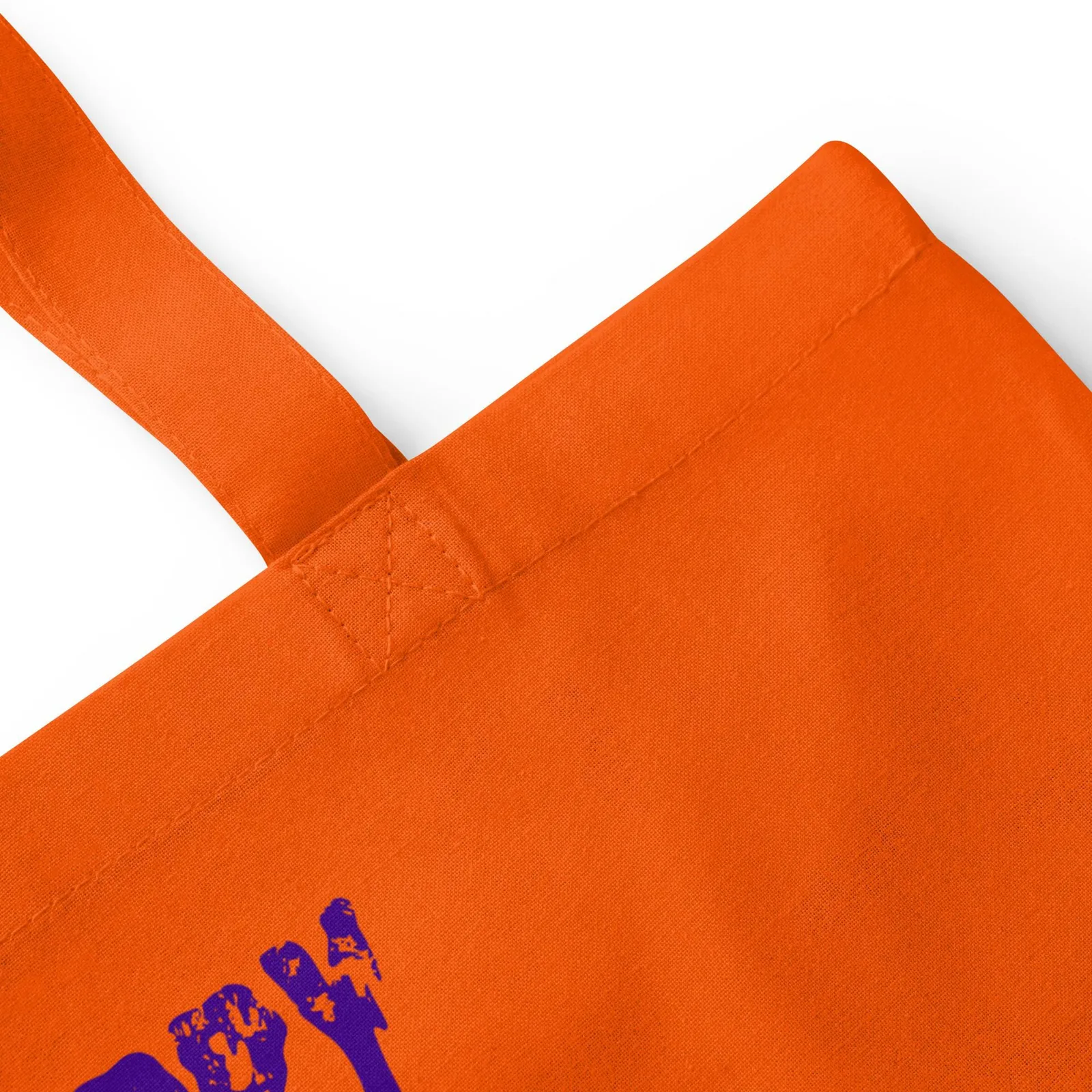 Halloween Cotton Reusable Tote: Witch's Hat and Broom Design, photo 3