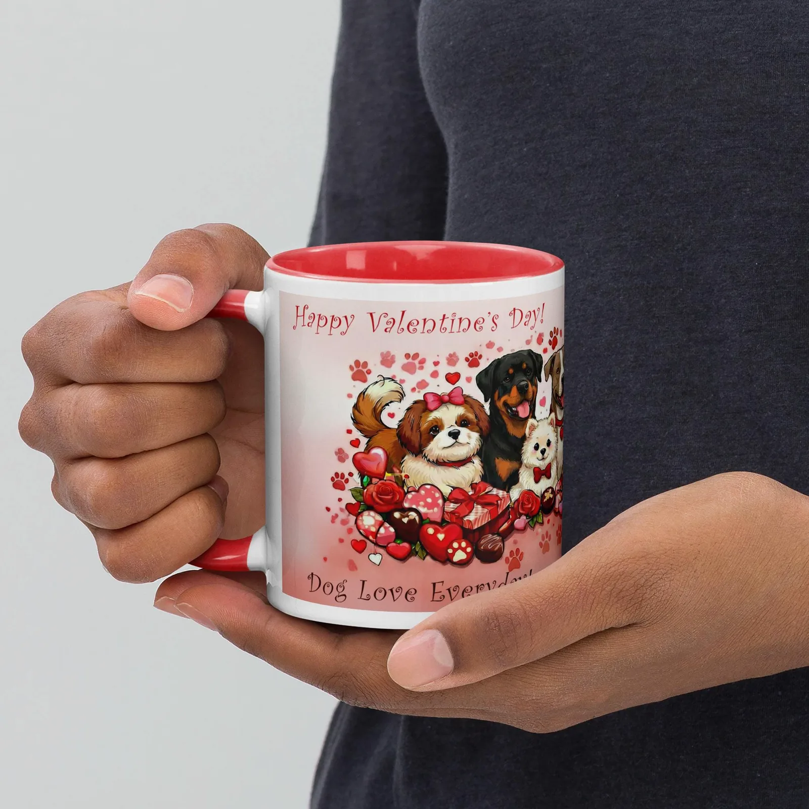 Happy Valentine’s Day Coffee Mug – Dog Love Everyday quote, Gift for Dog Lovers, photo 7