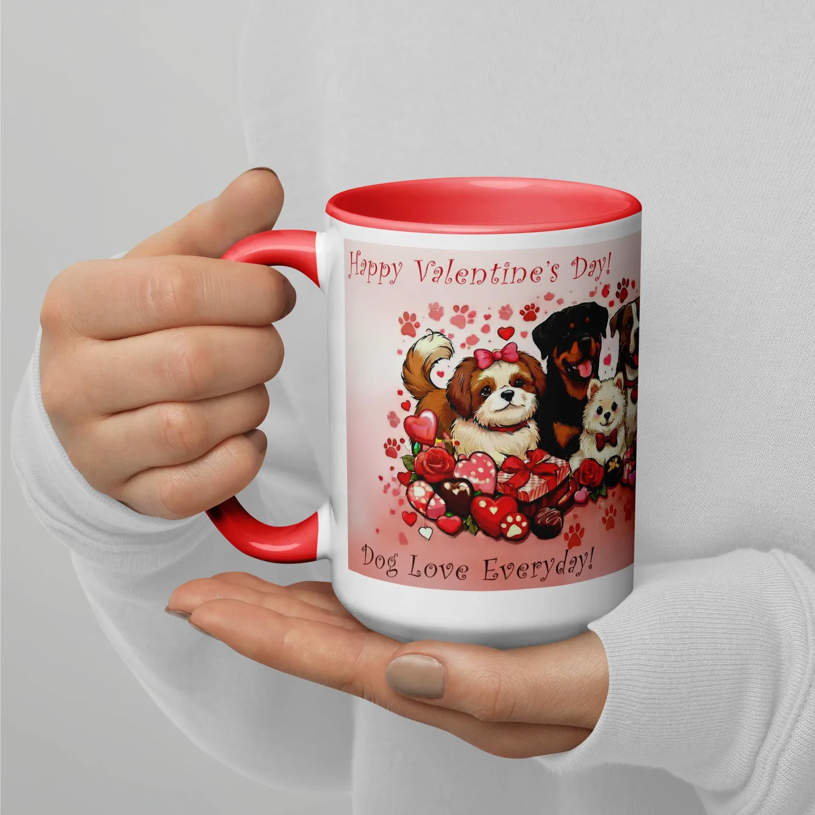 Happy Valentine’s Day Coffee Mug – Dog Love Everyday quote, Gift for Dog Lovers, photo 9