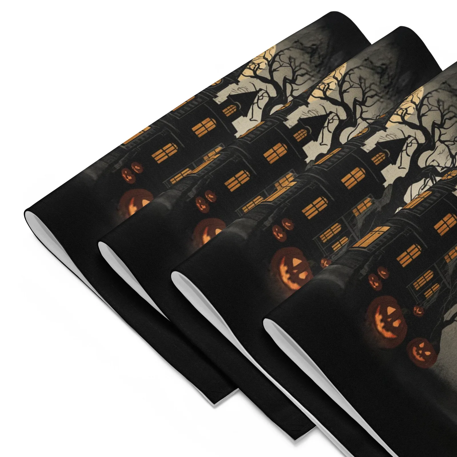 Haunted House Halloween Placemats Set of 4: Spooky Table Decor, photo 3