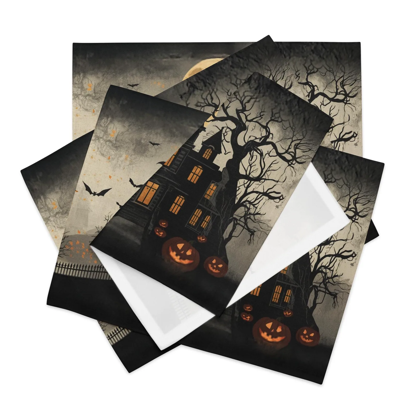Haunted Mansion Halloween Placemat Set of 4: Spooky Gothic Table Decor, photo 6