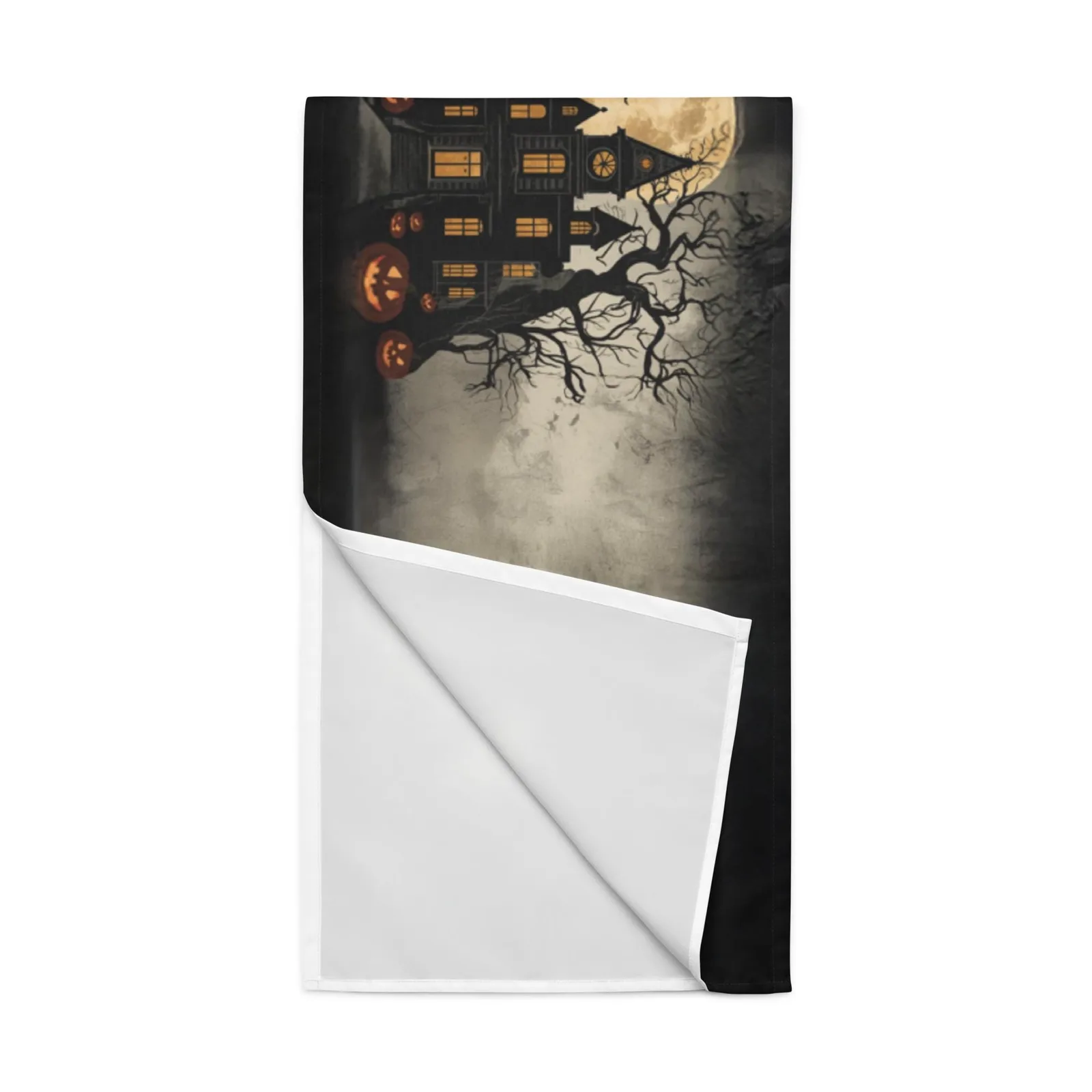 Haunted Mansion & Harvest Moon Table Runner: Halloween Dining Decor, photo 5