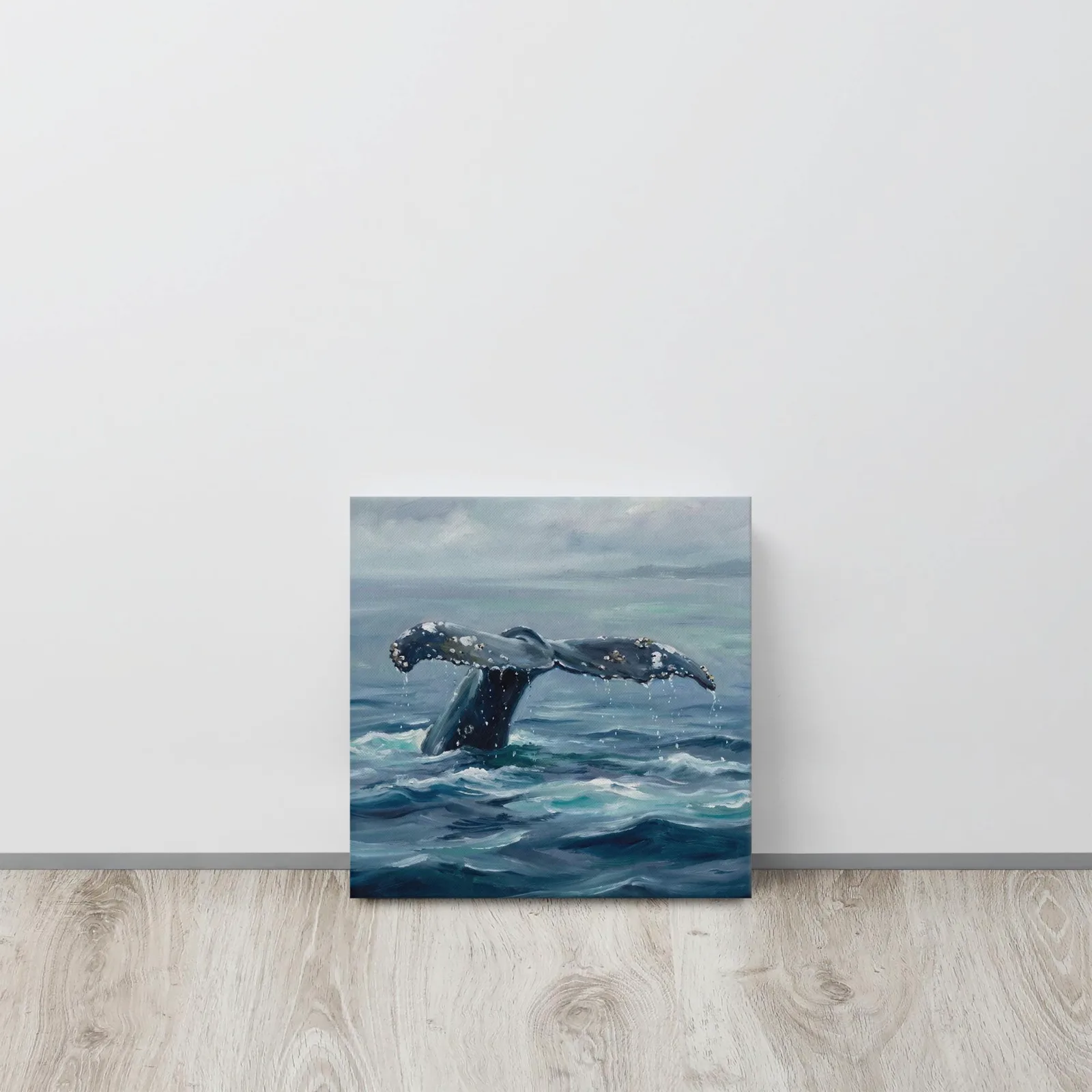 Humpback Whale Tail Thin Canvas: Open Ocean WhaleDecor Wall Art, photo 4