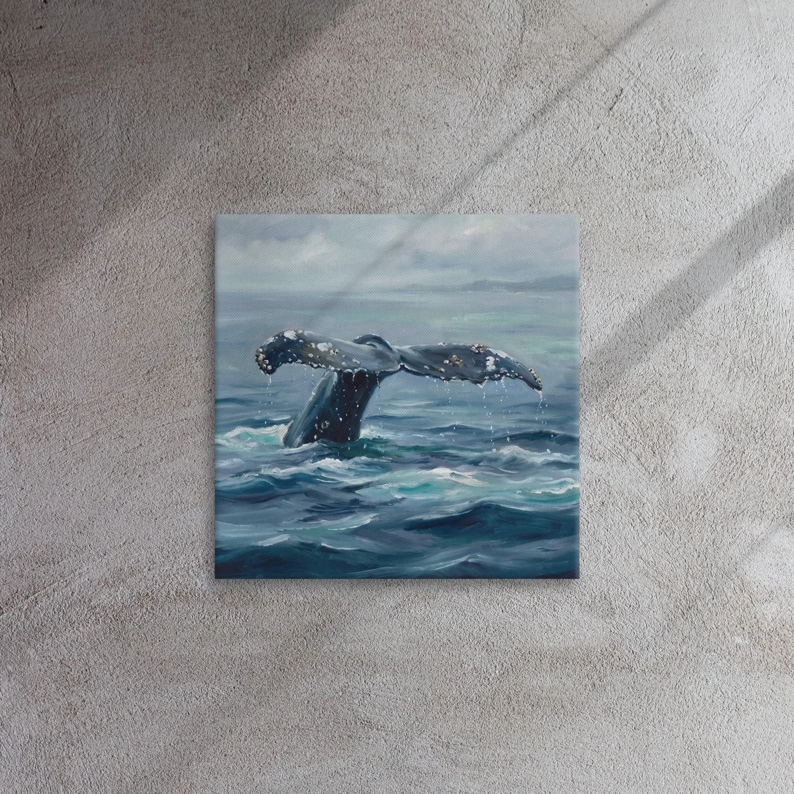 Humpback Whale Tail Thin Canvas: Open Ocean WhaleDecor Wall Art, photo 7