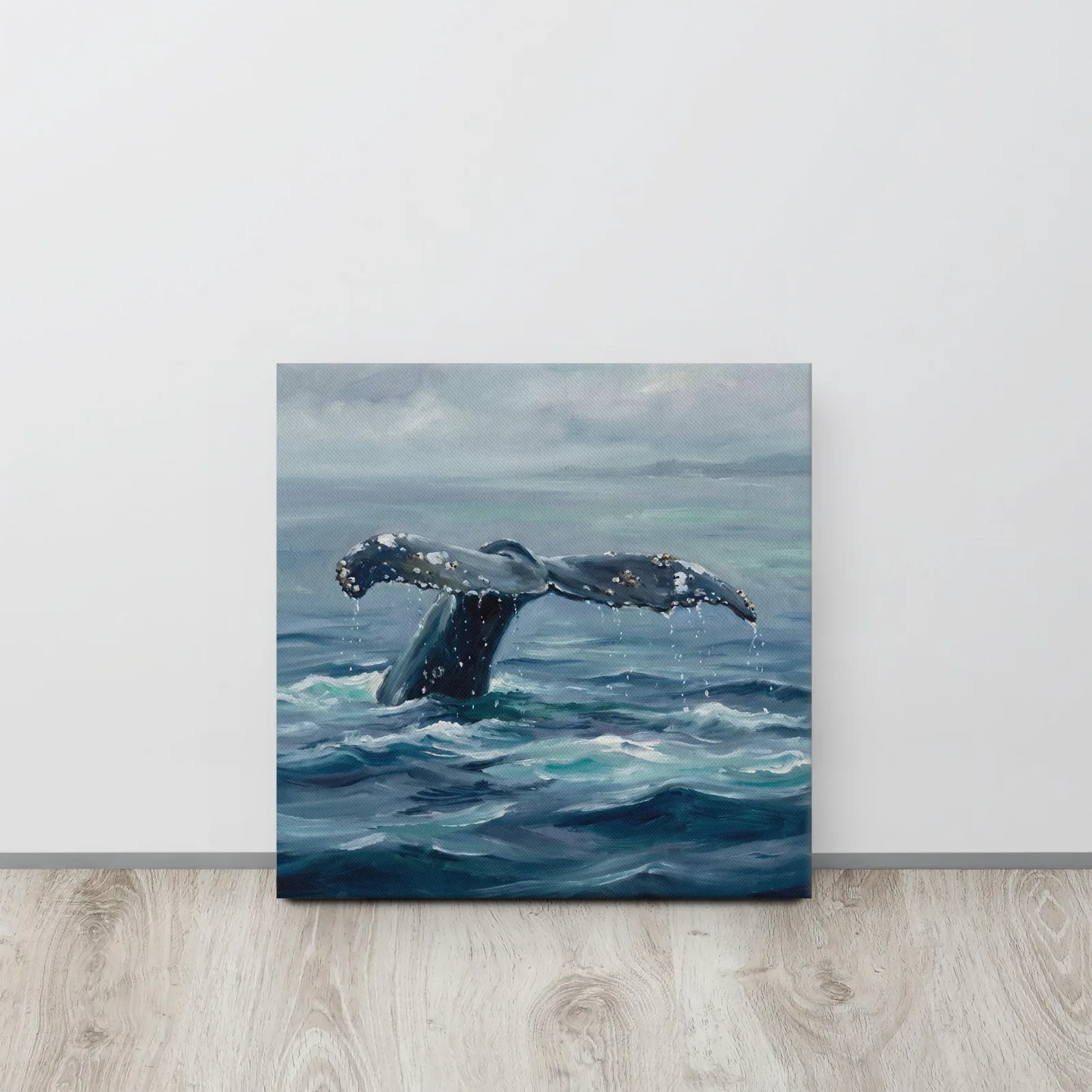 Humpback Whale Tail Thin Canvas: Open Ocean WhaleDecor Wall Art, photo 5