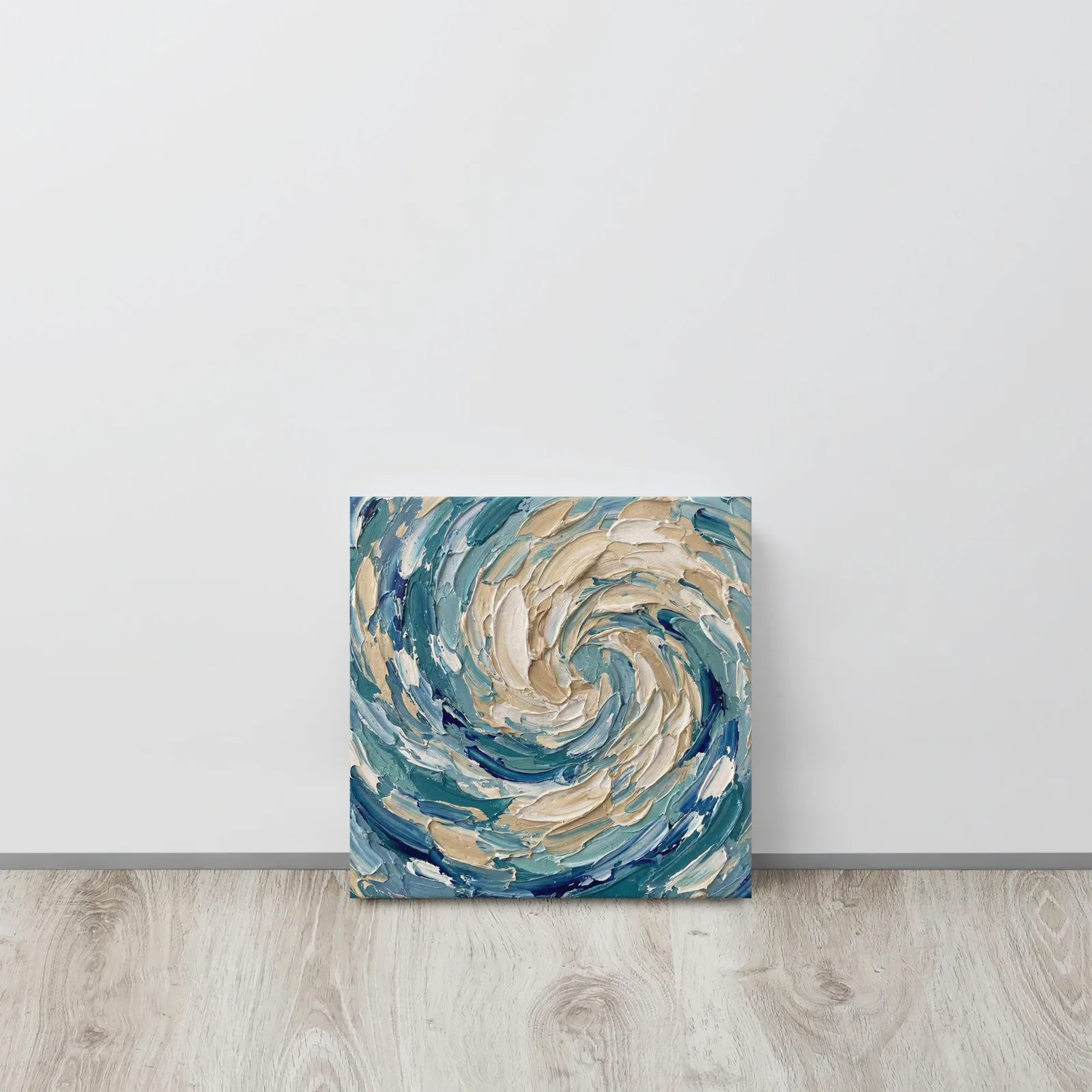 Impasto Abstract Thin Canvas: Textured Whirlpool Wall Art, photo 8