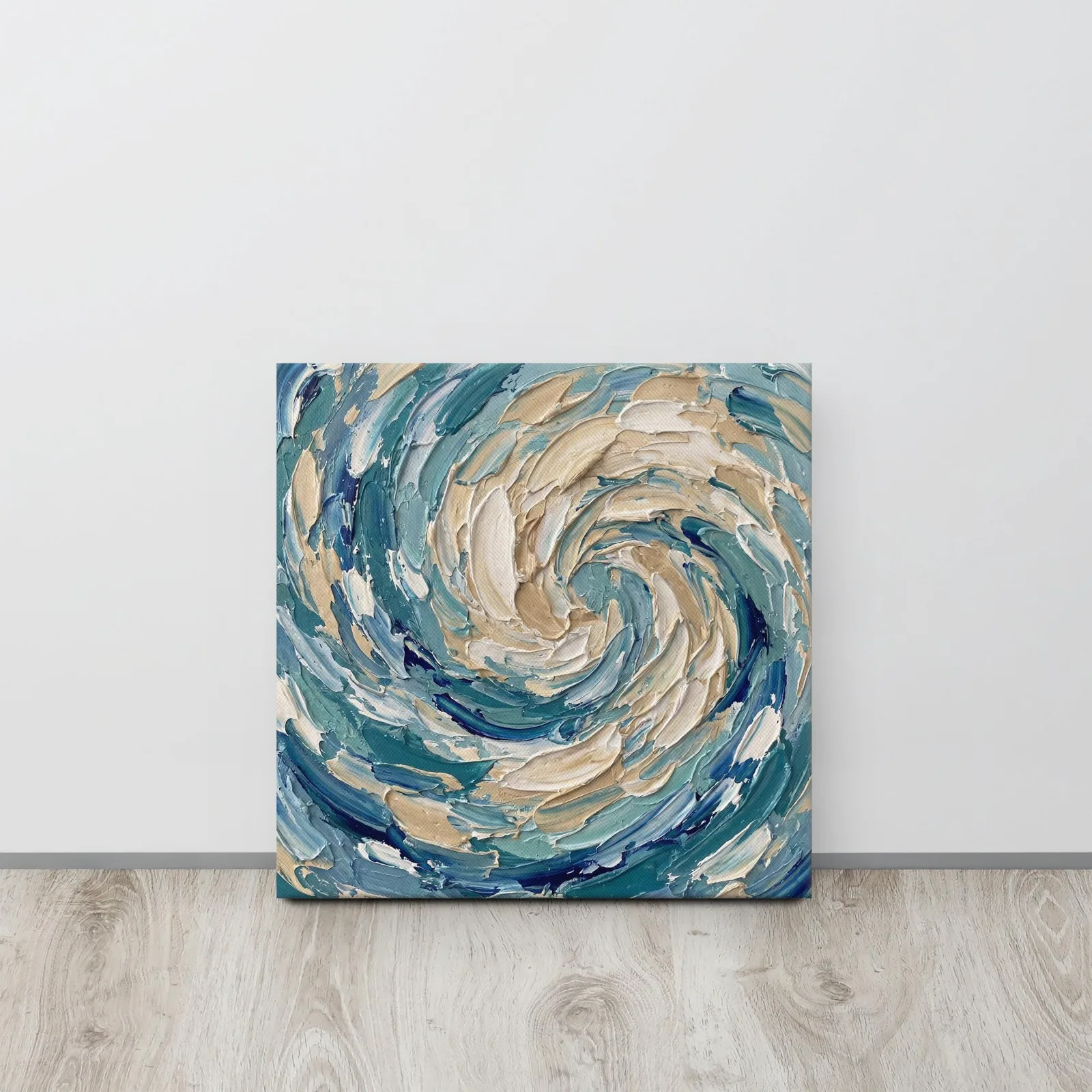 Impasto Abstract Thin Canvas: Textured Whirlpool Wall Art, photo 9