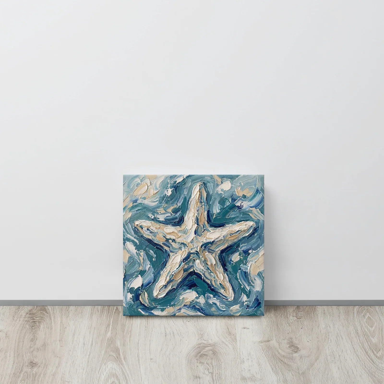 Impasto Starfish Thin Canvas: Ocean Decor Wall Art, photo 5