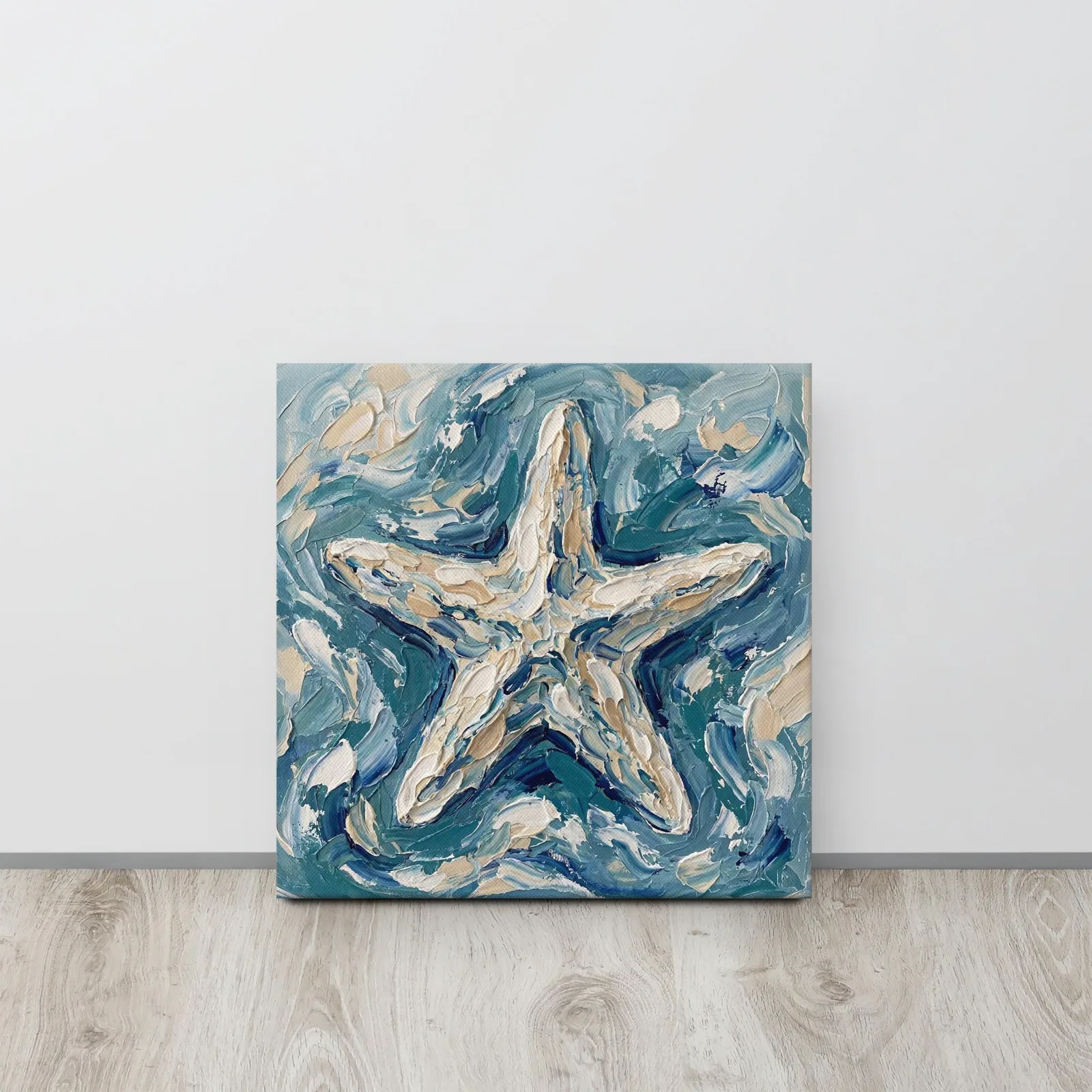 Impasto Starfish Thin Canvas: Ocean Decor Wall Art, photo 6