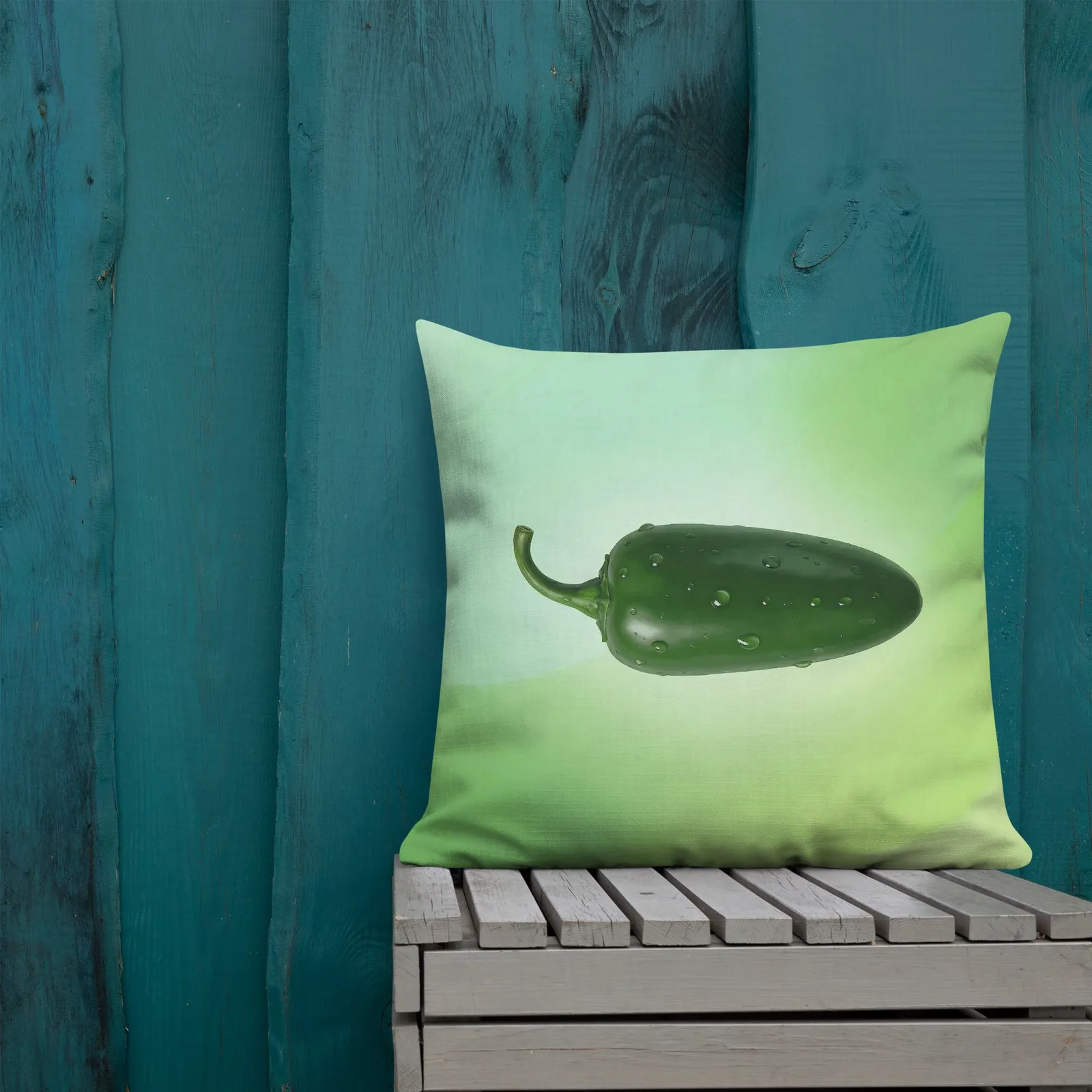 Jalapeño Throw Pillow: Green Kitchen Spicy Decor, photo 10