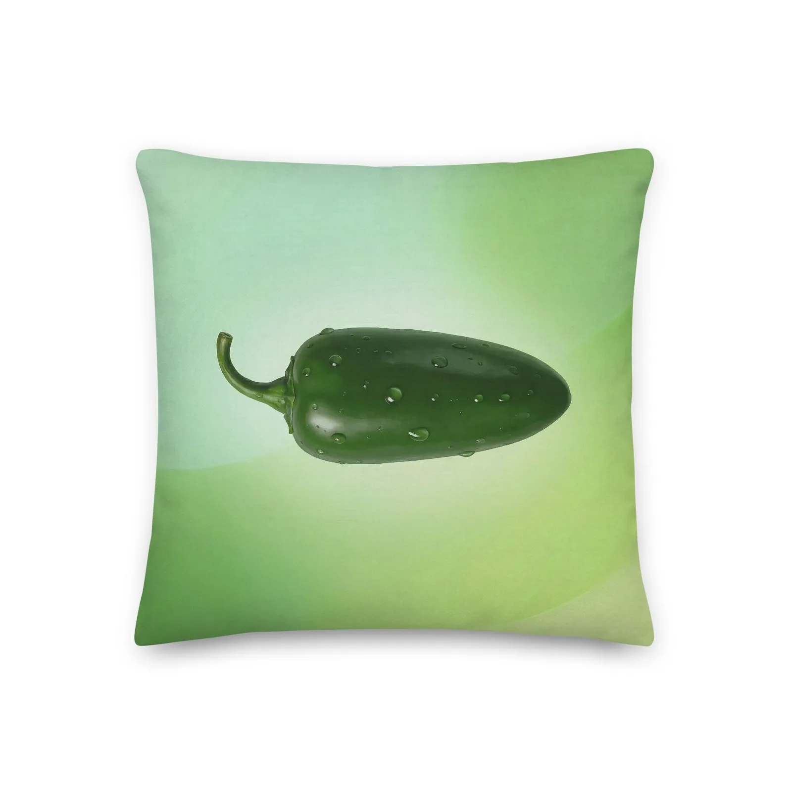 Jalapeño Throw Pillow: Green Kitchen Spicy Decor, photo 2