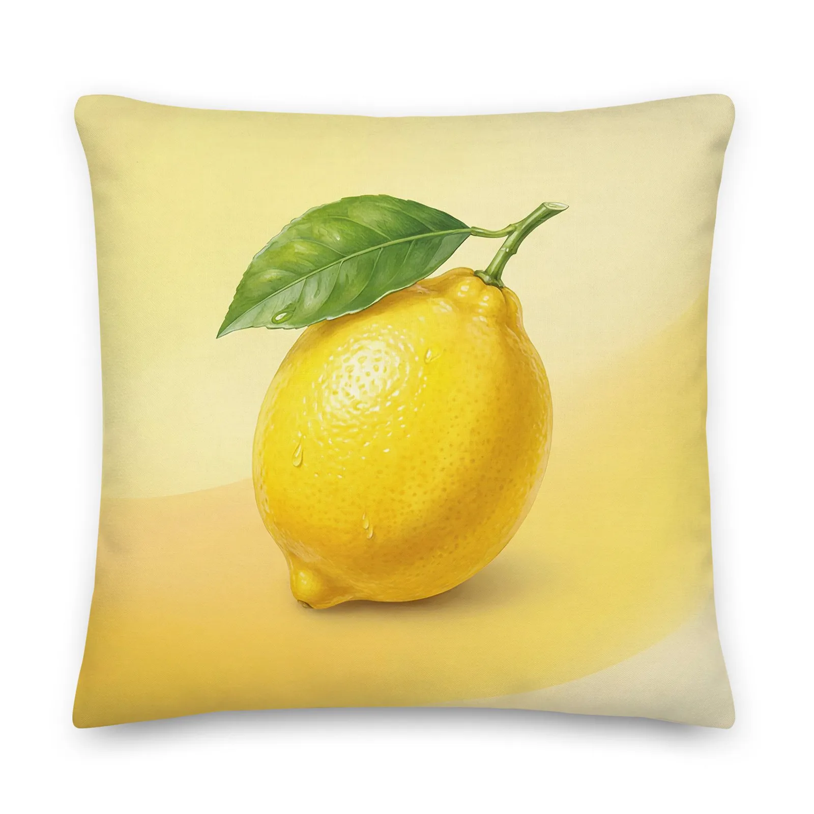 Lemon Throw Pillow: Citrus Spring Summer Sunshine Decor, photo 2
