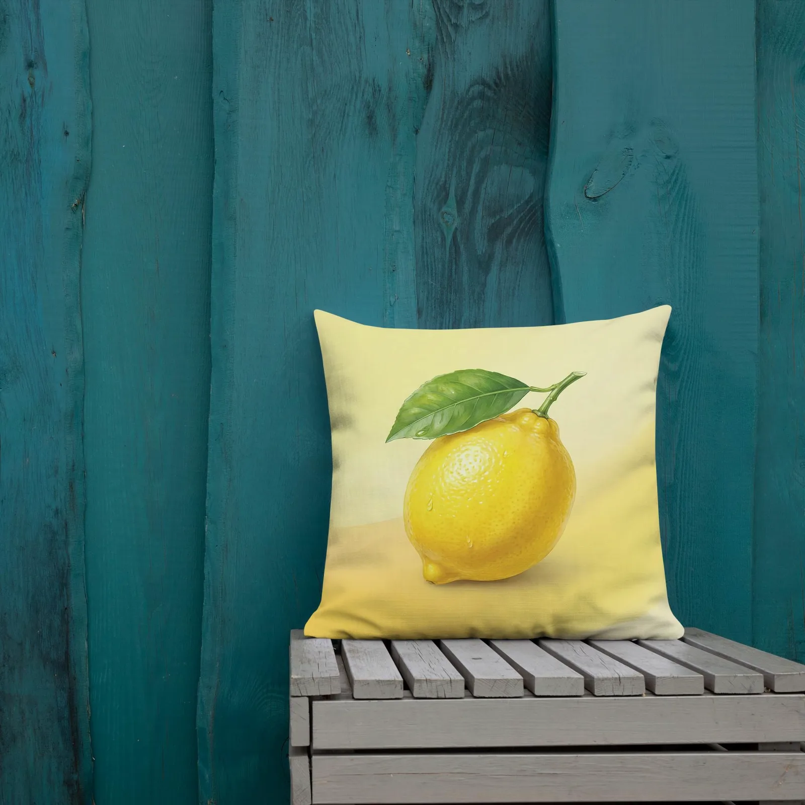 Lemon Throw Pillow: Citrus Spring Summer Sunshine Decor, photo 9