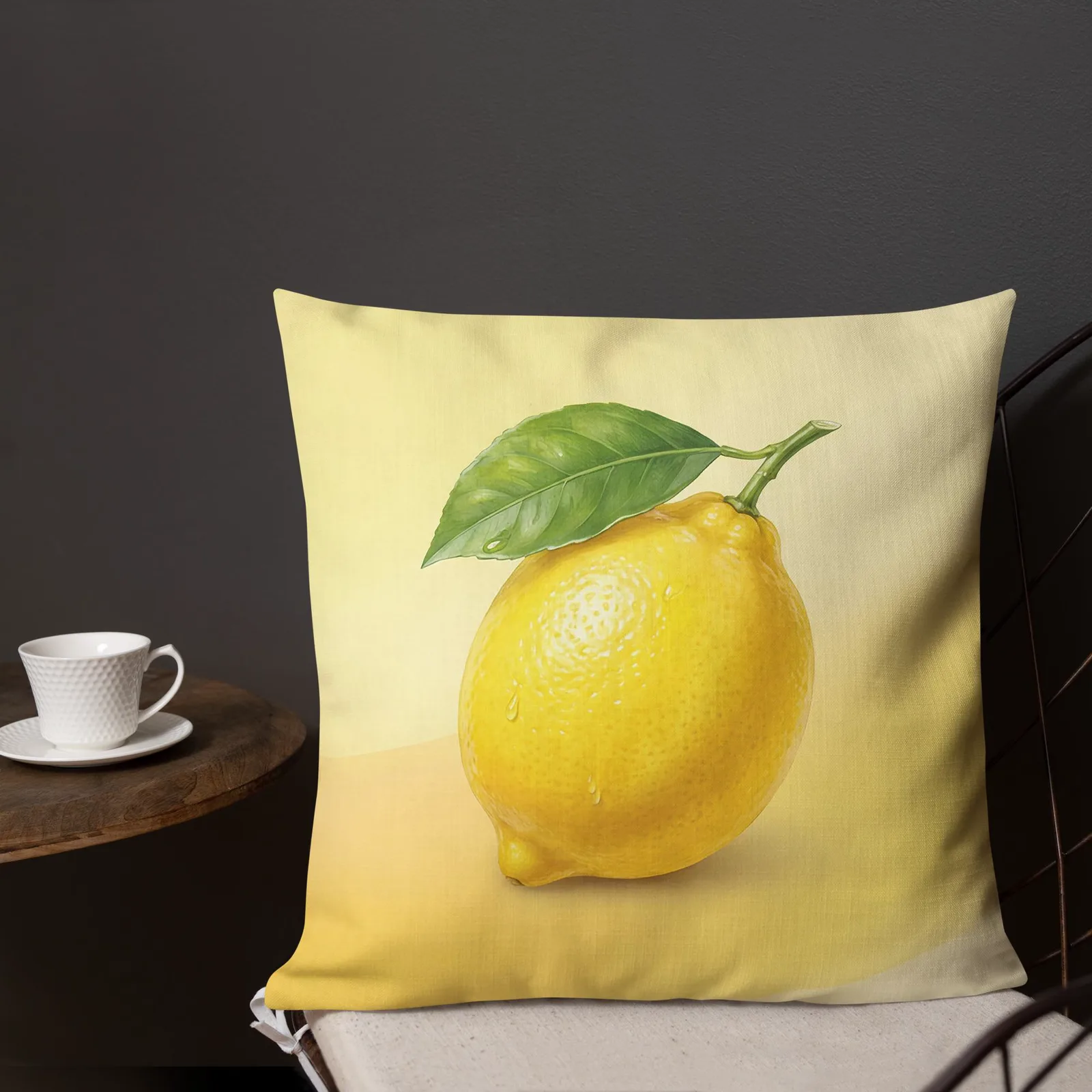 Lemon Throw Pillow: Citrus Spring Summer Sunshine Decor, photo 10