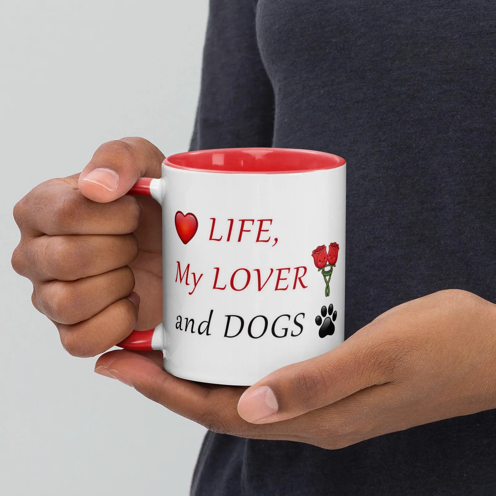 Love LIFE, My LOVER and DOGS - Romantic Colored Mug for Dog Lovers, photo 5