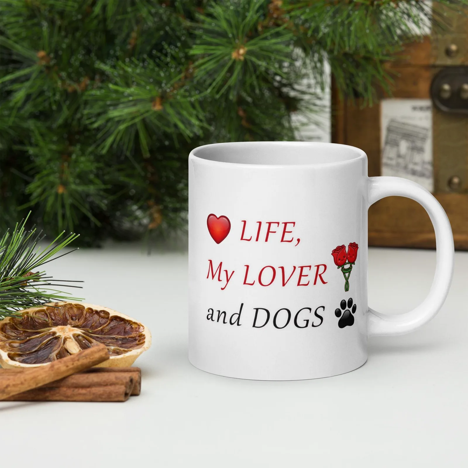 Love LIFE, My LOVER and DOGS - Romantic Mug for Dog Lovers, photo 7