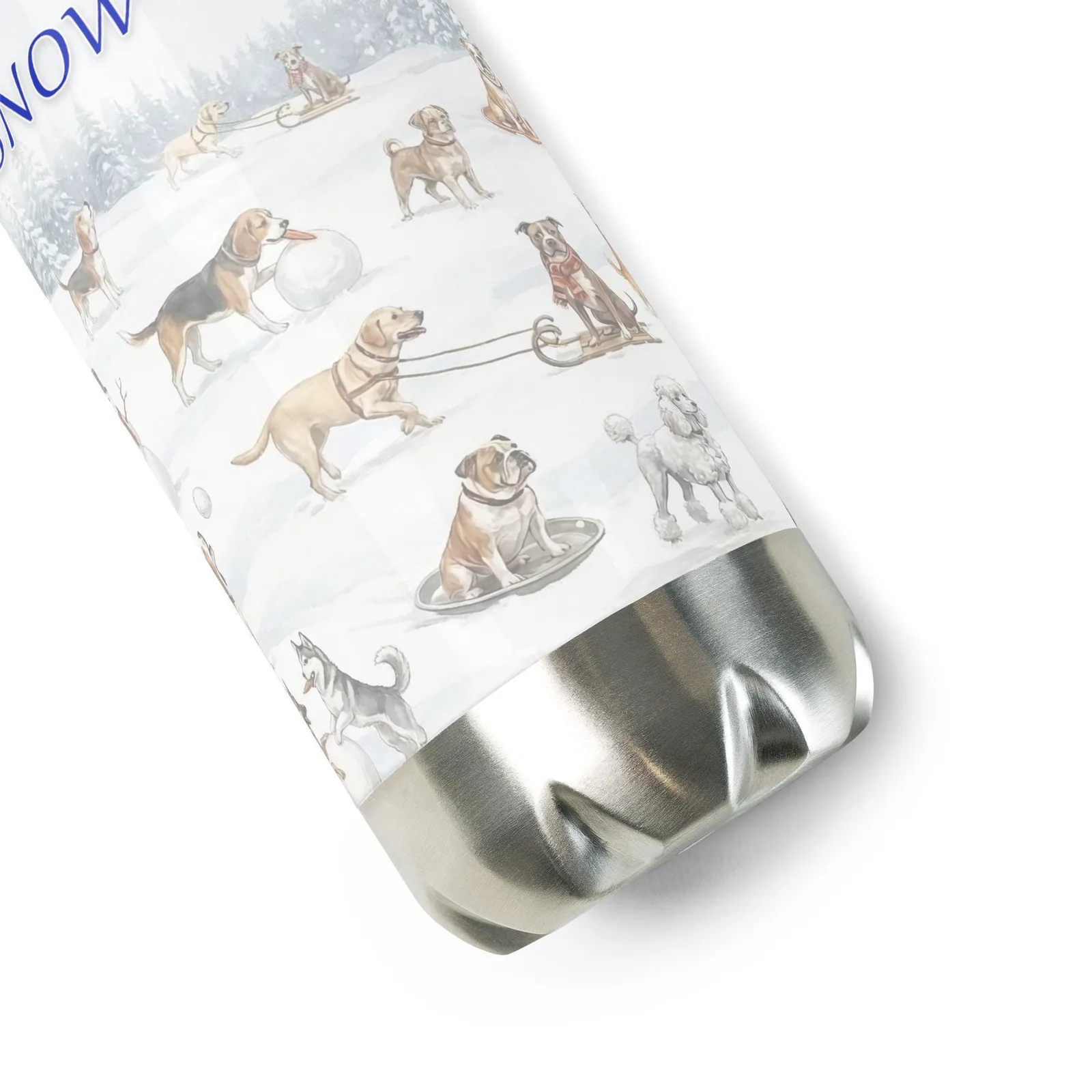 Love LIFE, SNOW and DOGS - Dog Lover Stainless Steel Water Bottle — 17 oz, photo 10