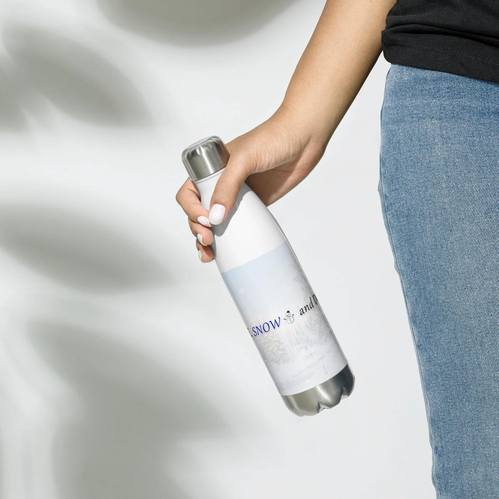 Love LIFE, SNOW and DOGS Stainless Steel Water Bottle — 17 oz, photo 9