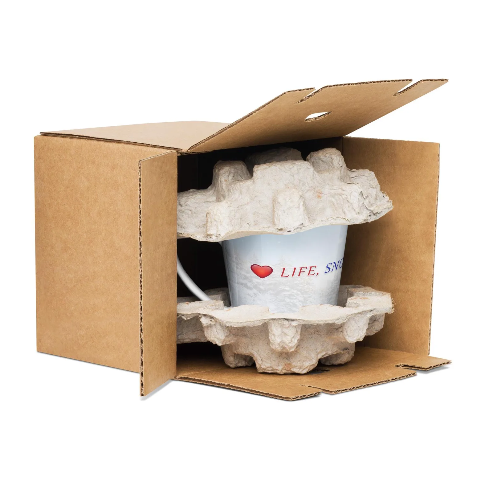 Love Life Snow Dogs Latte Mug, Cozy Winter Coffee Cup, photo 9