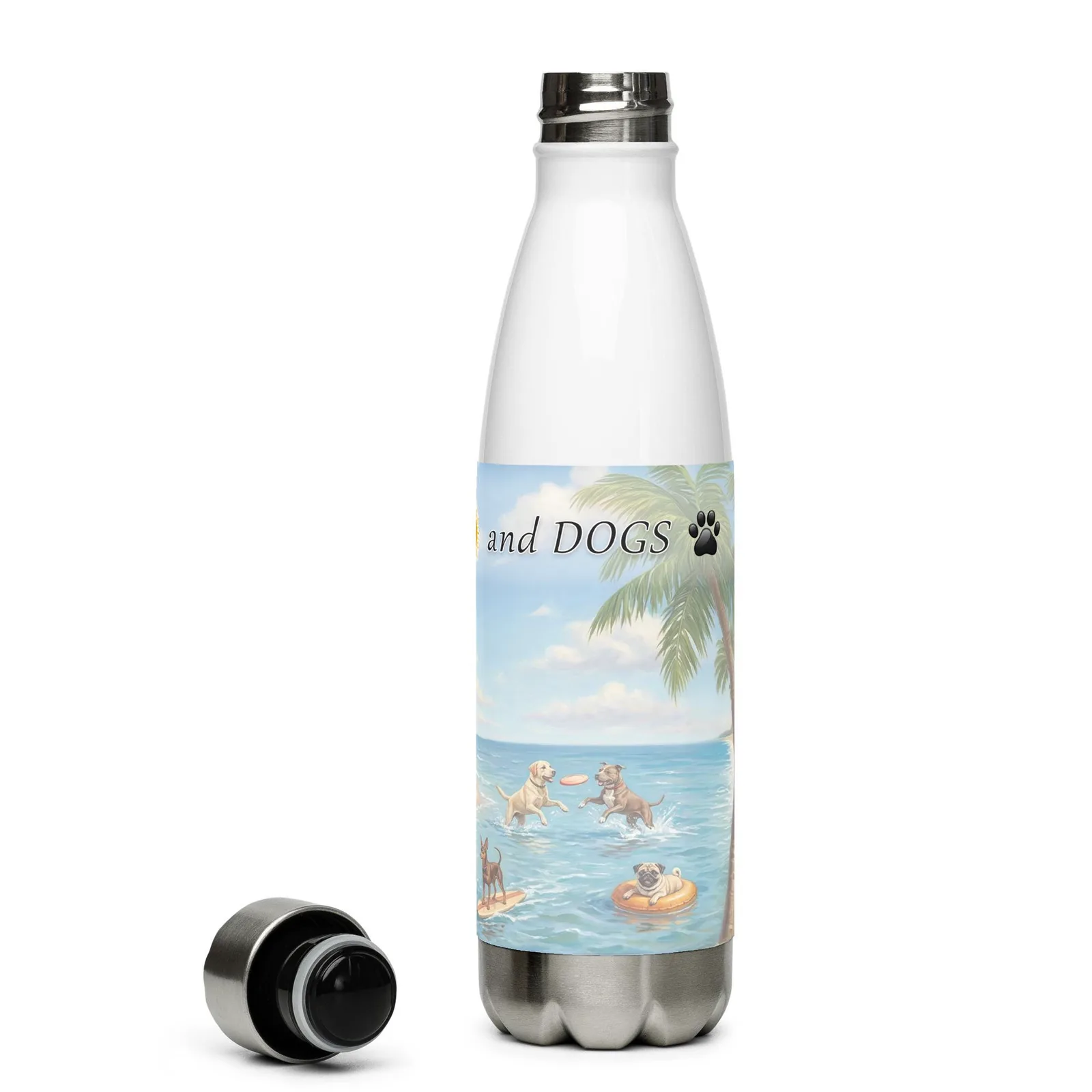 Love LIFE, SUN and DOGS - Dog Lover Stainless Steel Water Bottle — 17 oz, photo 6