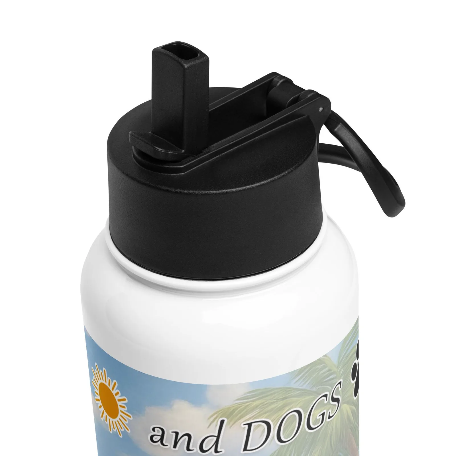 Love Life, Sun, and Dogs Water Bottle – 32 oz Stainless Steel Bottle for Dog Lovers, photo 9