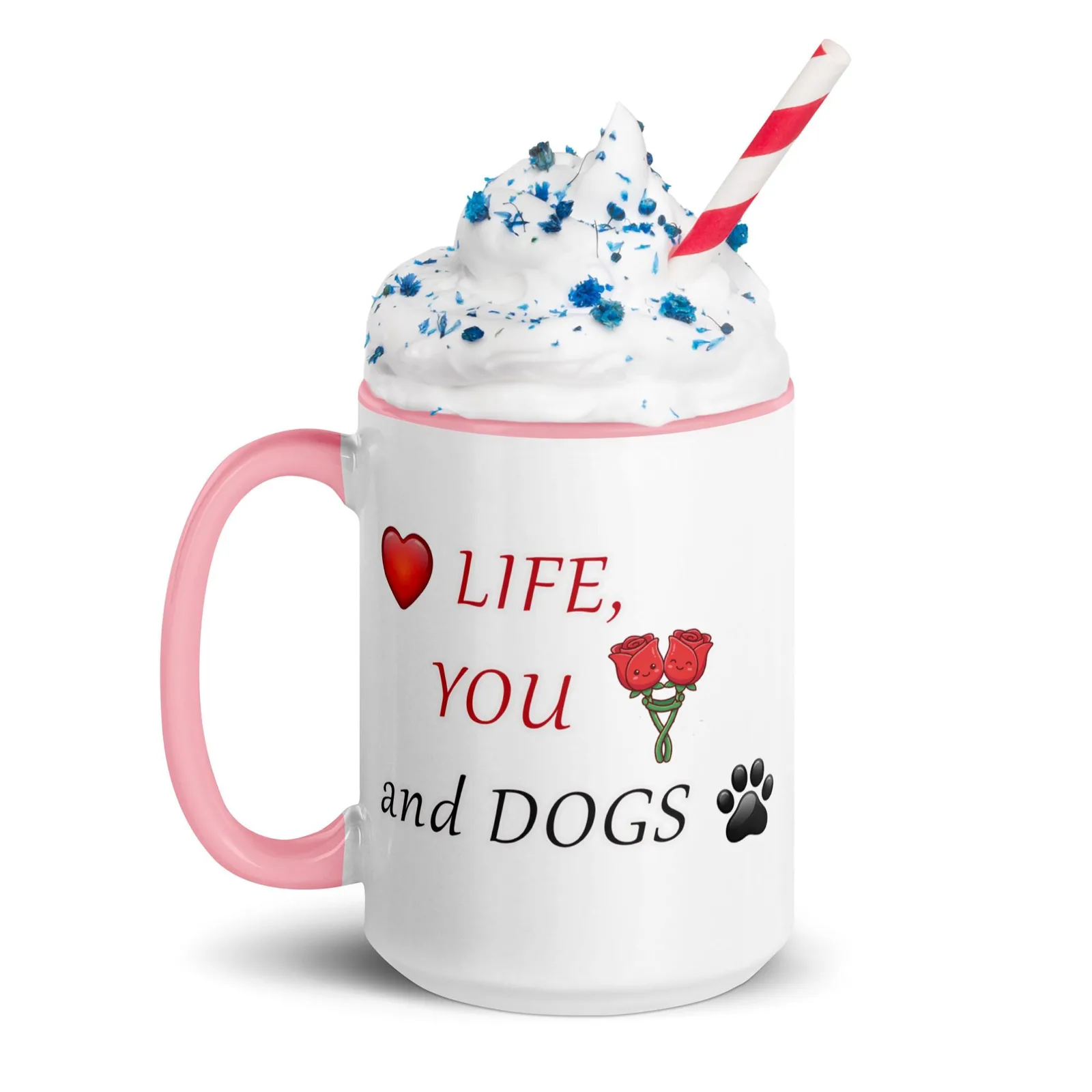 Love LIFE, YOU and DOGS - Romantic Colored Mug for Dog Lovers, photo 9