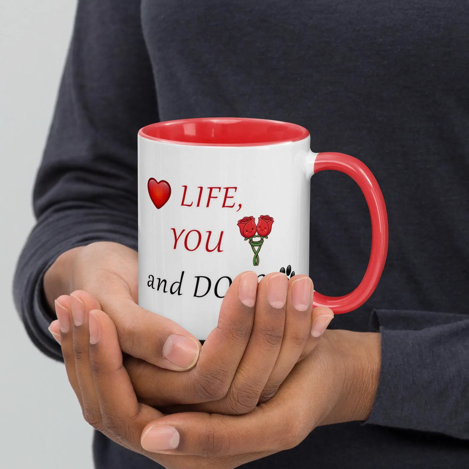 Love LIFE, YOU and DOGS - Romantic Colored Mug for Dog Lovers, photo 8