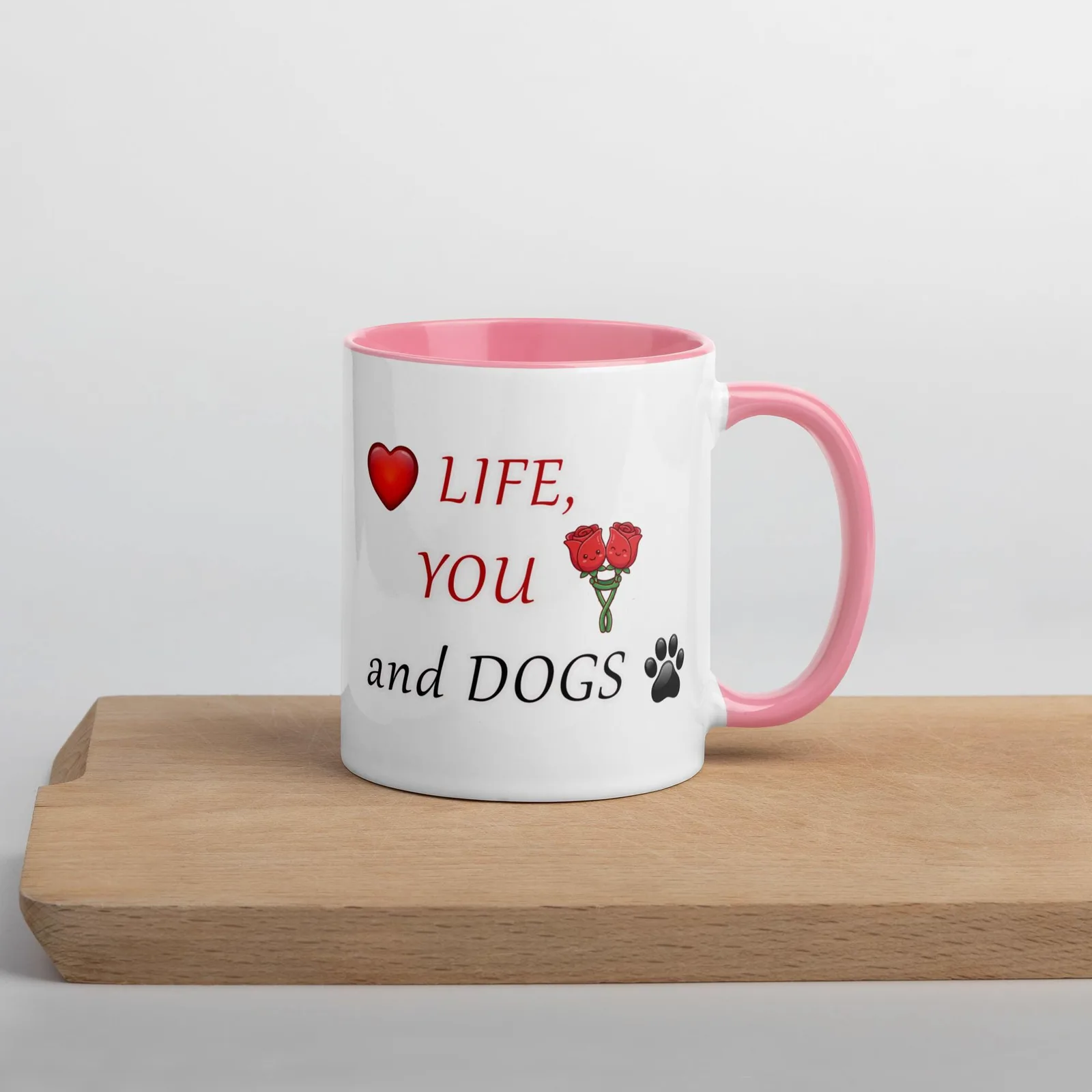 Love LIFE, YOU and DOGS - Romantic Colored Mug for Dog Lovers, photo 4
