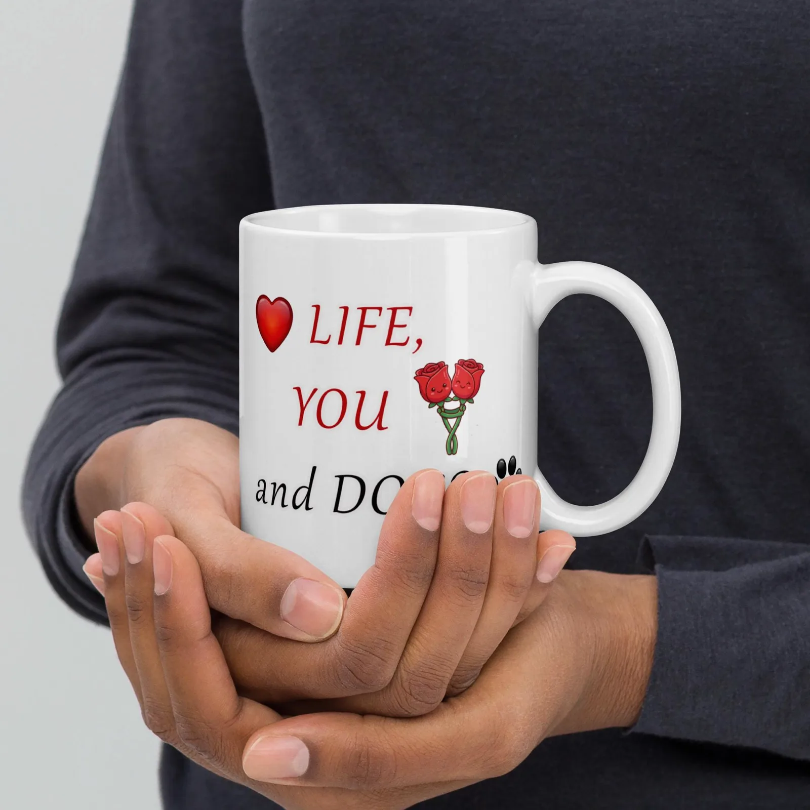Love LIFE, YOU and DOGS - Romantic Mug for Dog Lovers, photo 5