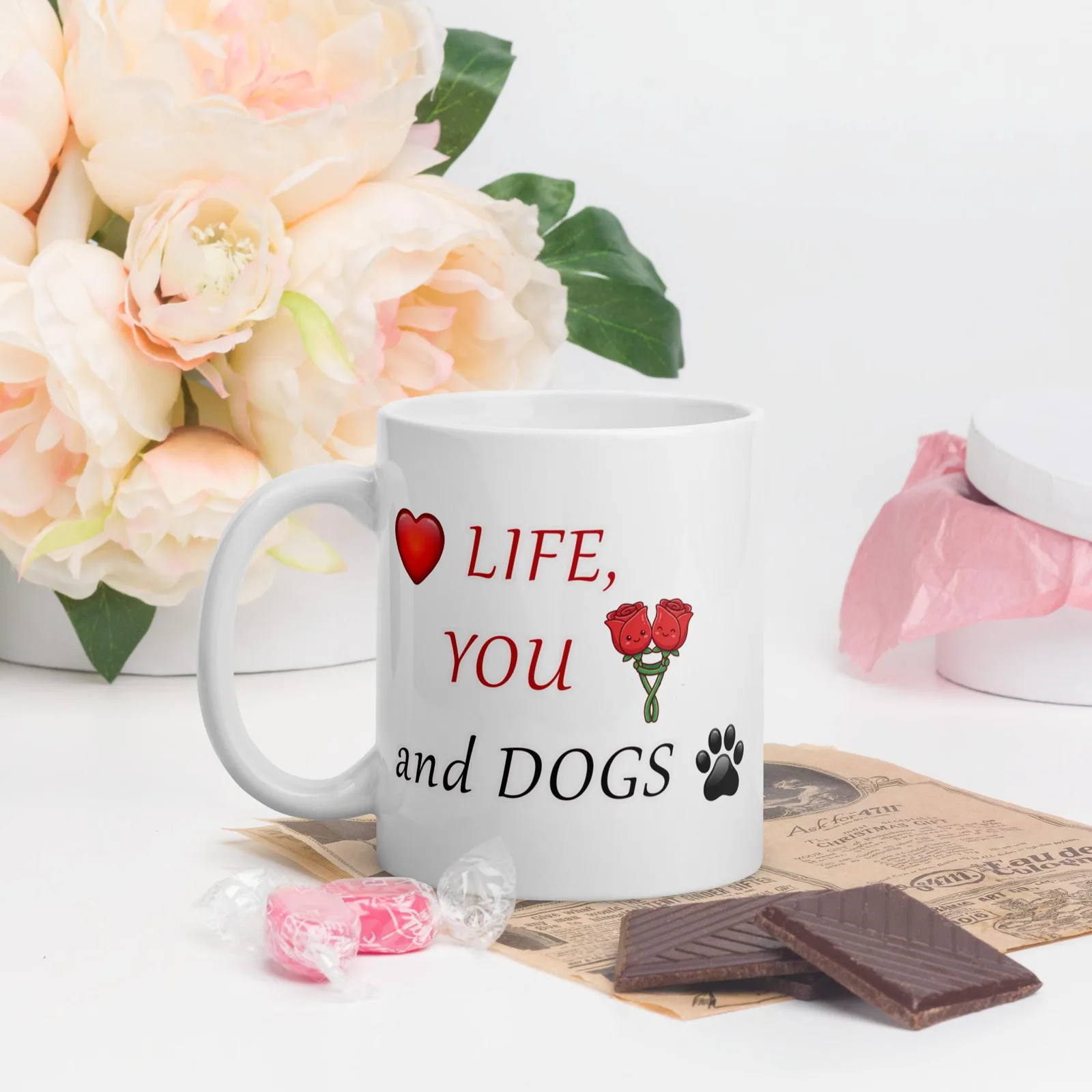 Love LIFE, YOU and DOGS - Romantic Mug for Dog Lovers, photo 9