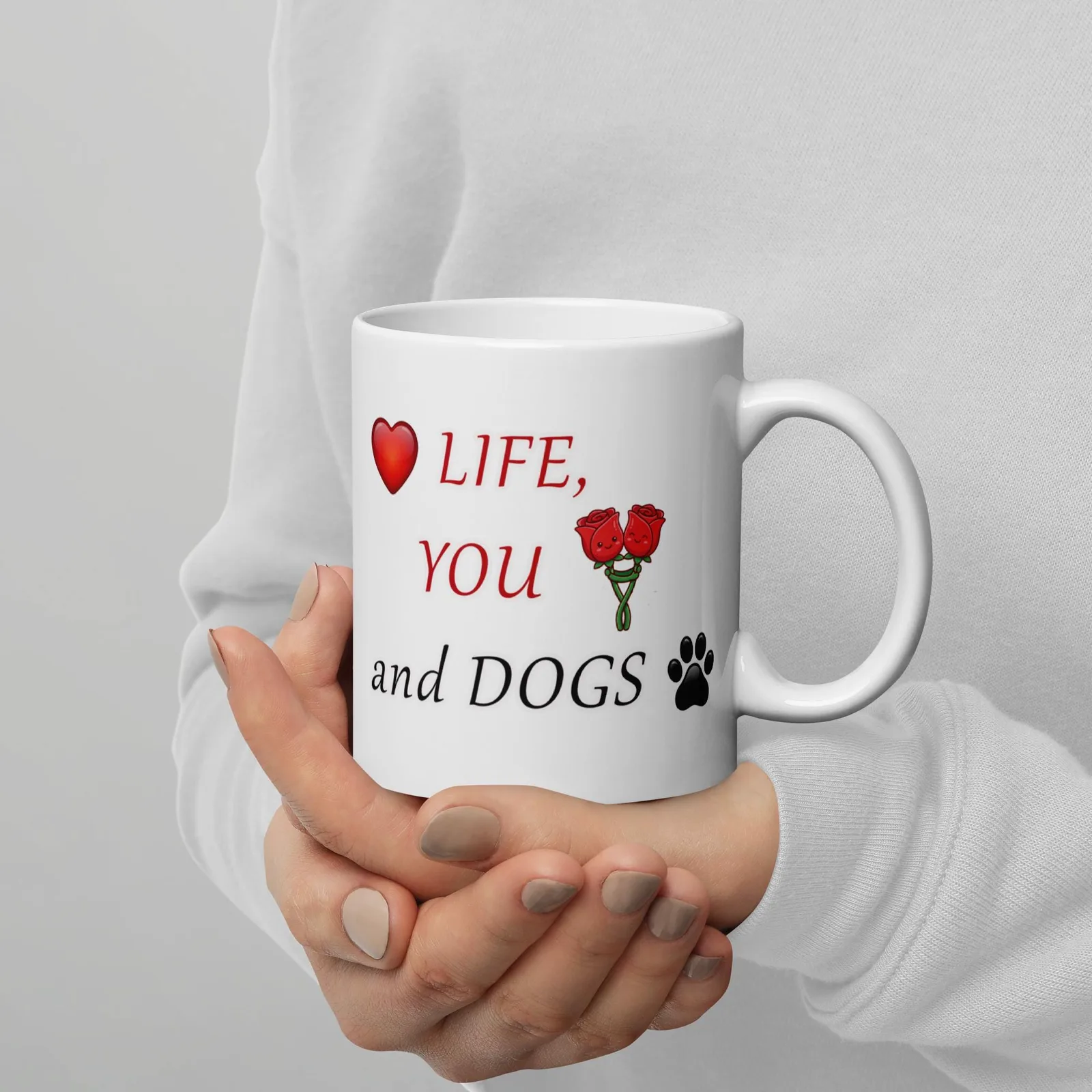 Love LIFE, YOU and DOGS - Romantic Mug for Dog Lovers, photo 6