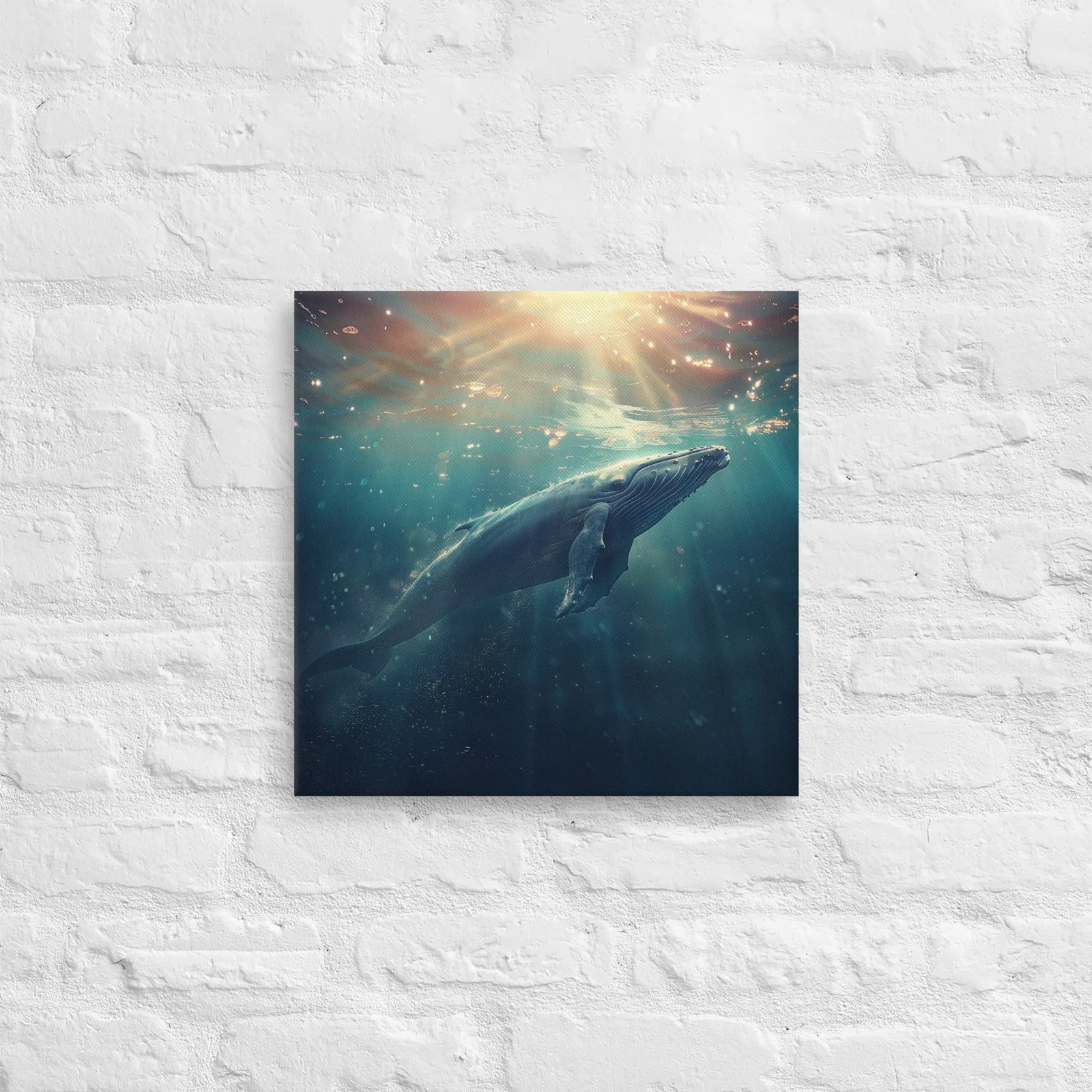 Majestic Blue Whale Thin Canvas: Ocean Lover Wall Art, photo 3