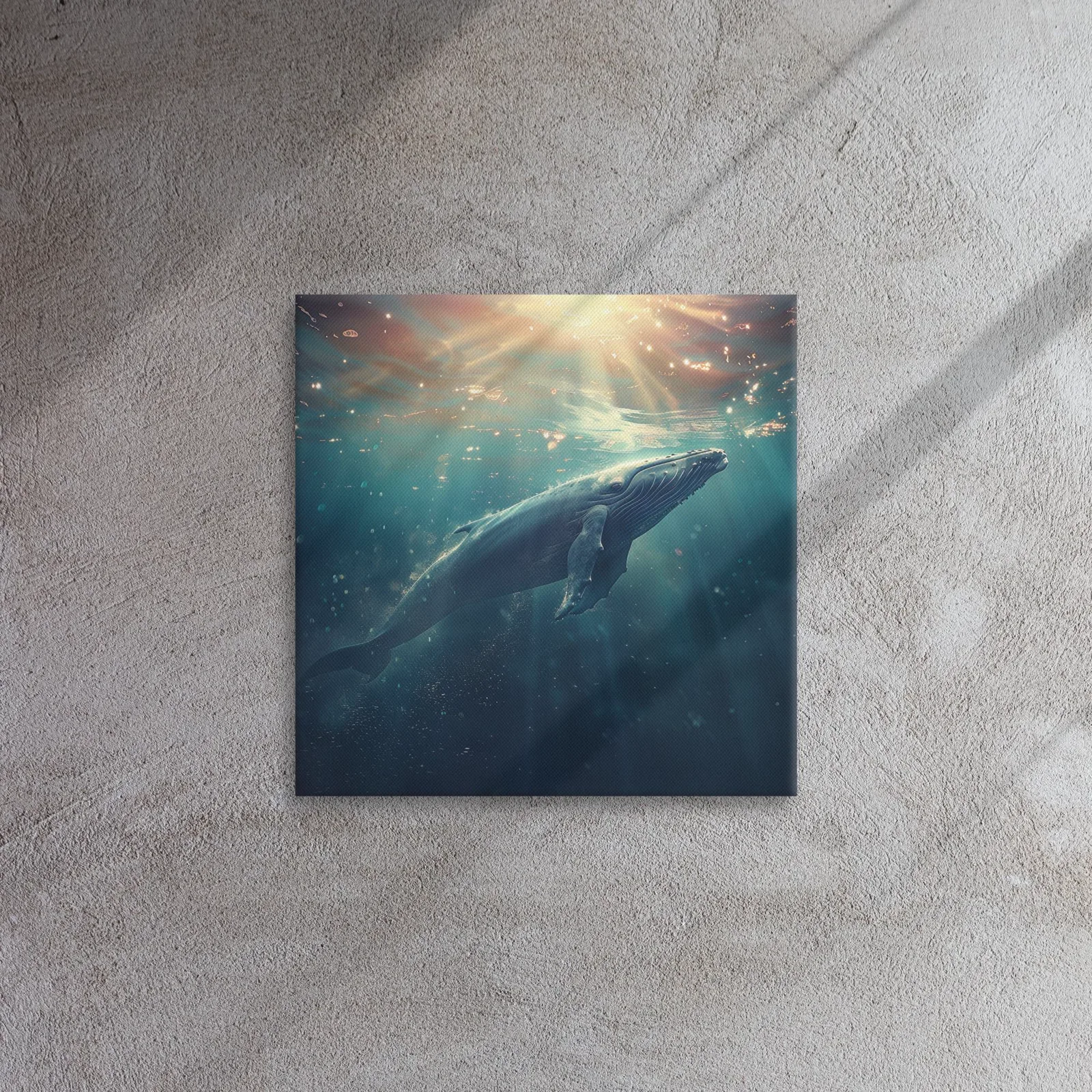 Majestic Blue Whale Thin Canvas: Ocean Lover Wall Art, photo 7