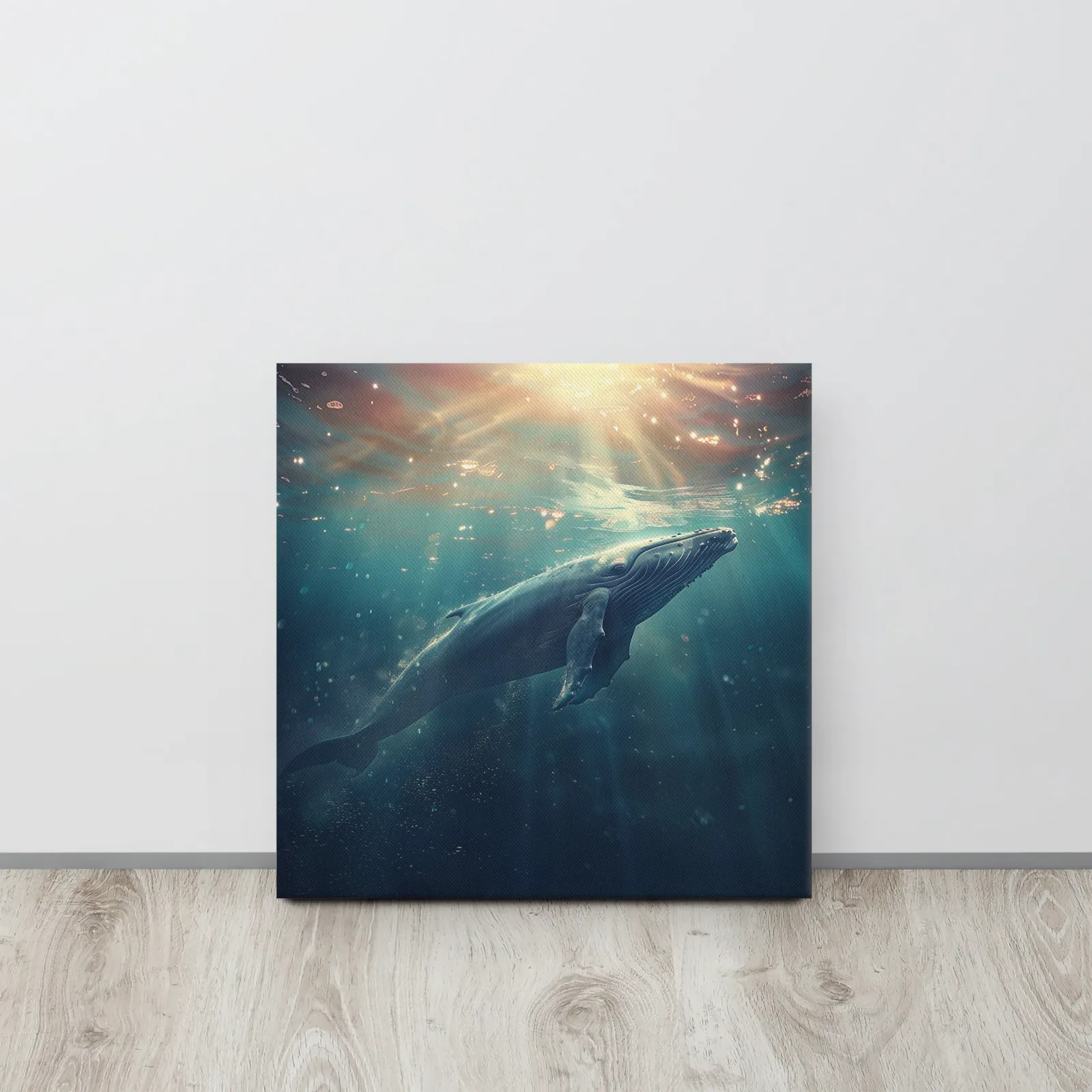 Majestic Blue Whale Thin Canvas: Ocean Lover Wall Art, photo 2