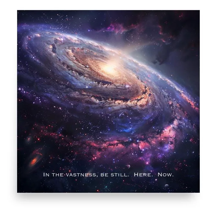 Majestic Galaxy Poster: Mindfulness Quote Wall Art