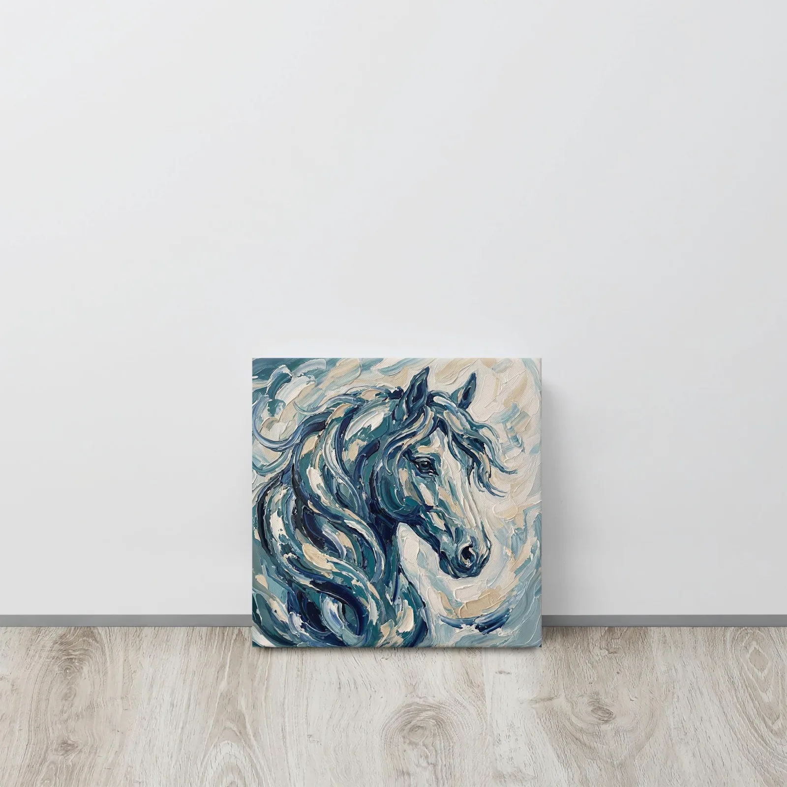Majestic Horse Thin Canvas: Impasto Style Wall Art, photo 5