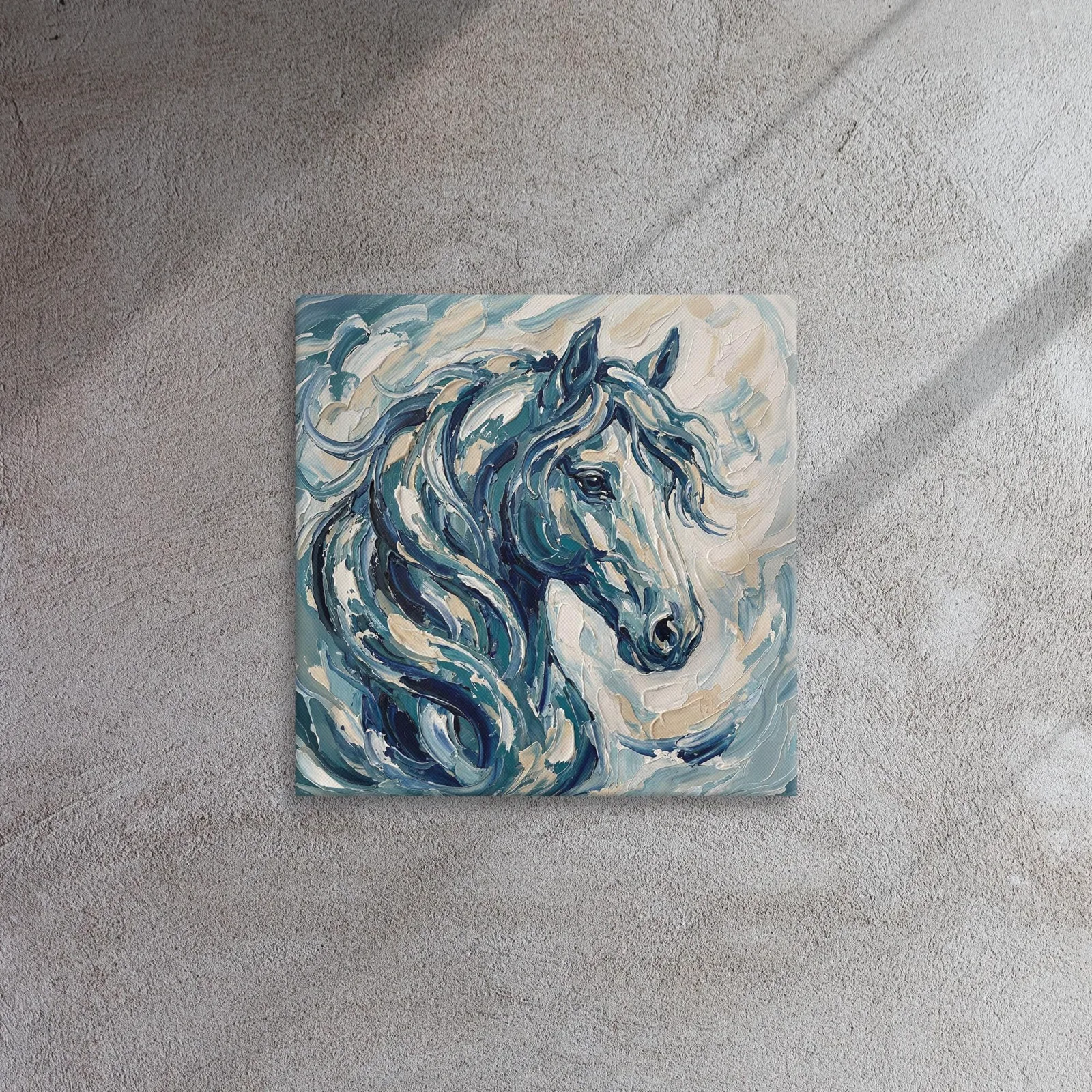 Majestic Horse Thin Canvas: Impasto Style Wall Art, photo 8