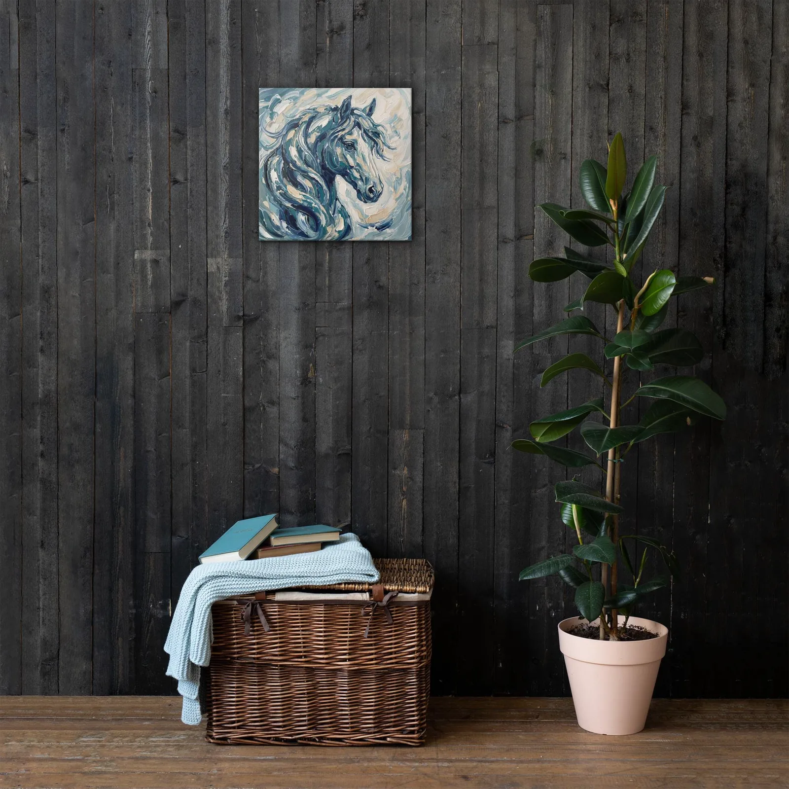 Majestic Horse Thin Canvas: Impasto Style Wall Art, photo 9