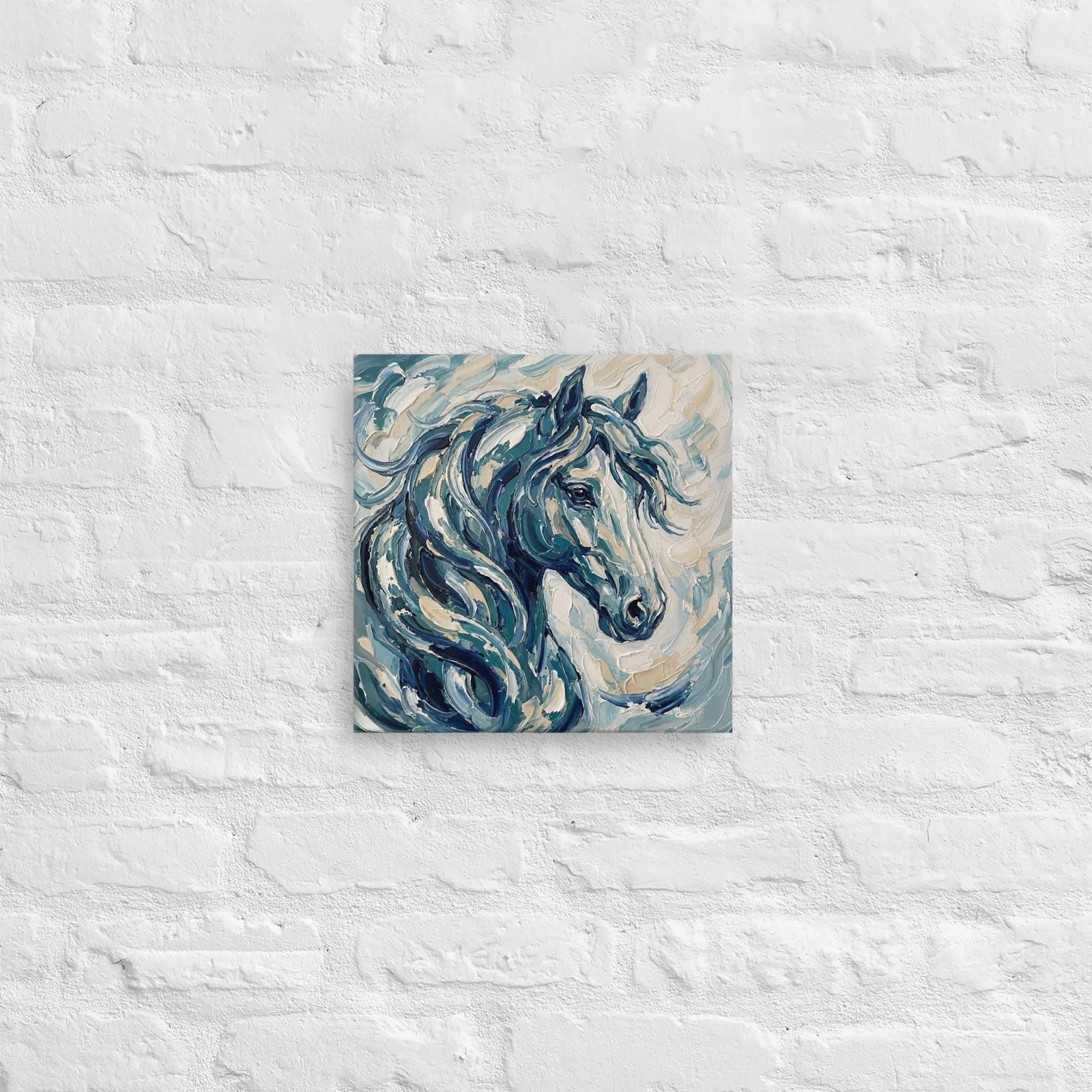 Majestic Horse Thin Canvas: Impasto Style Wall Art, photo 3