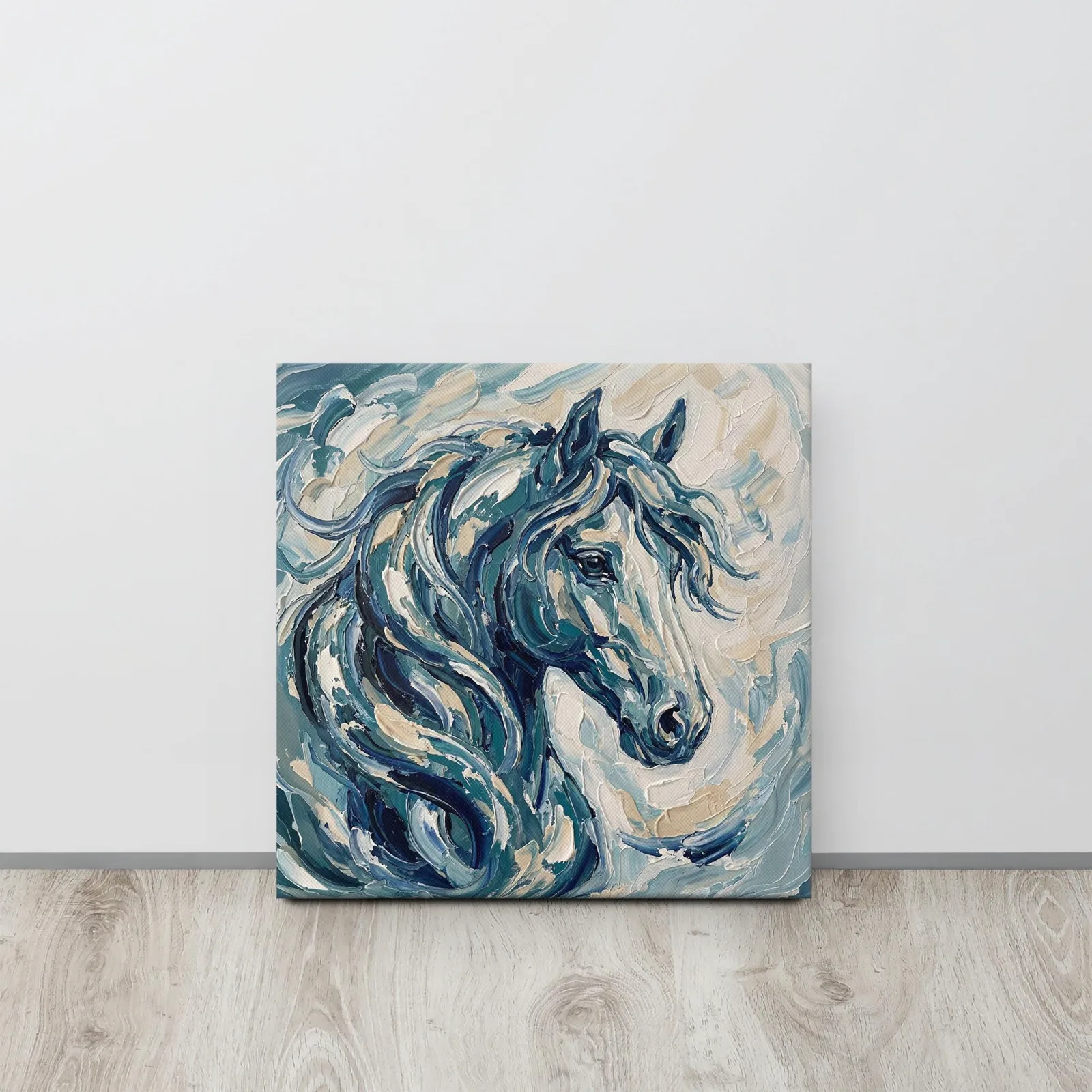 Majestic Horse Thin Canvas: Impasto Style Wall Art, photo 6