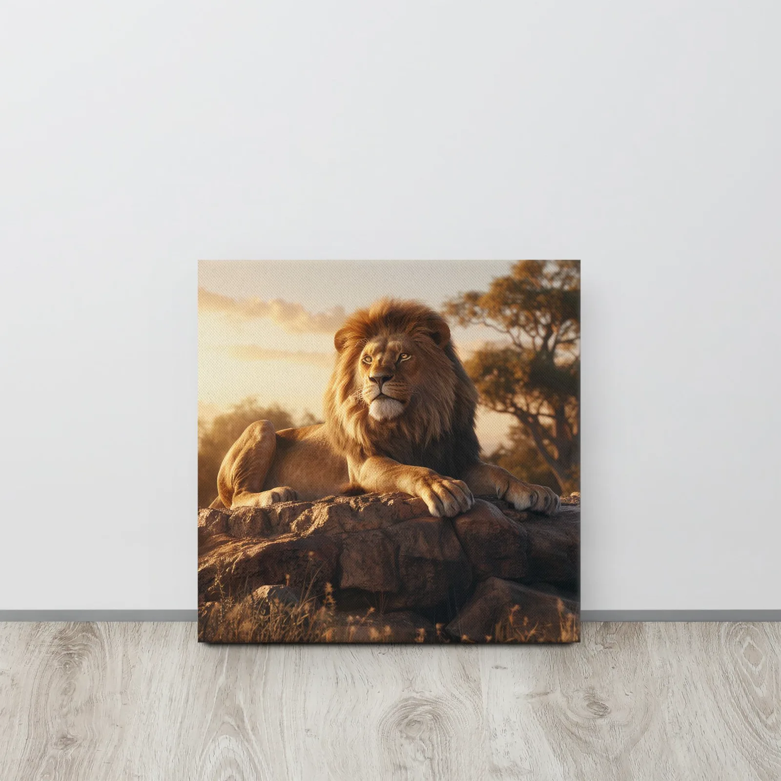 Majestic Lion Canvas Wall Art: Wildlife Wall Decor for Big Cat Lovers, photo 2