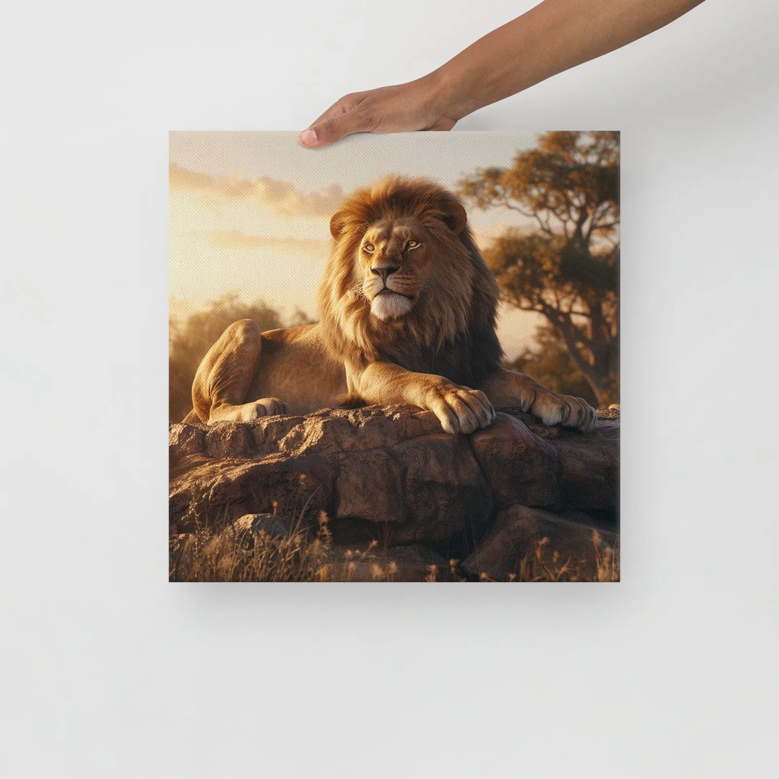 Majestic Lion Canvas Wall Art: Wildlife Wall Decor for Big Cat Lovers, photo 4