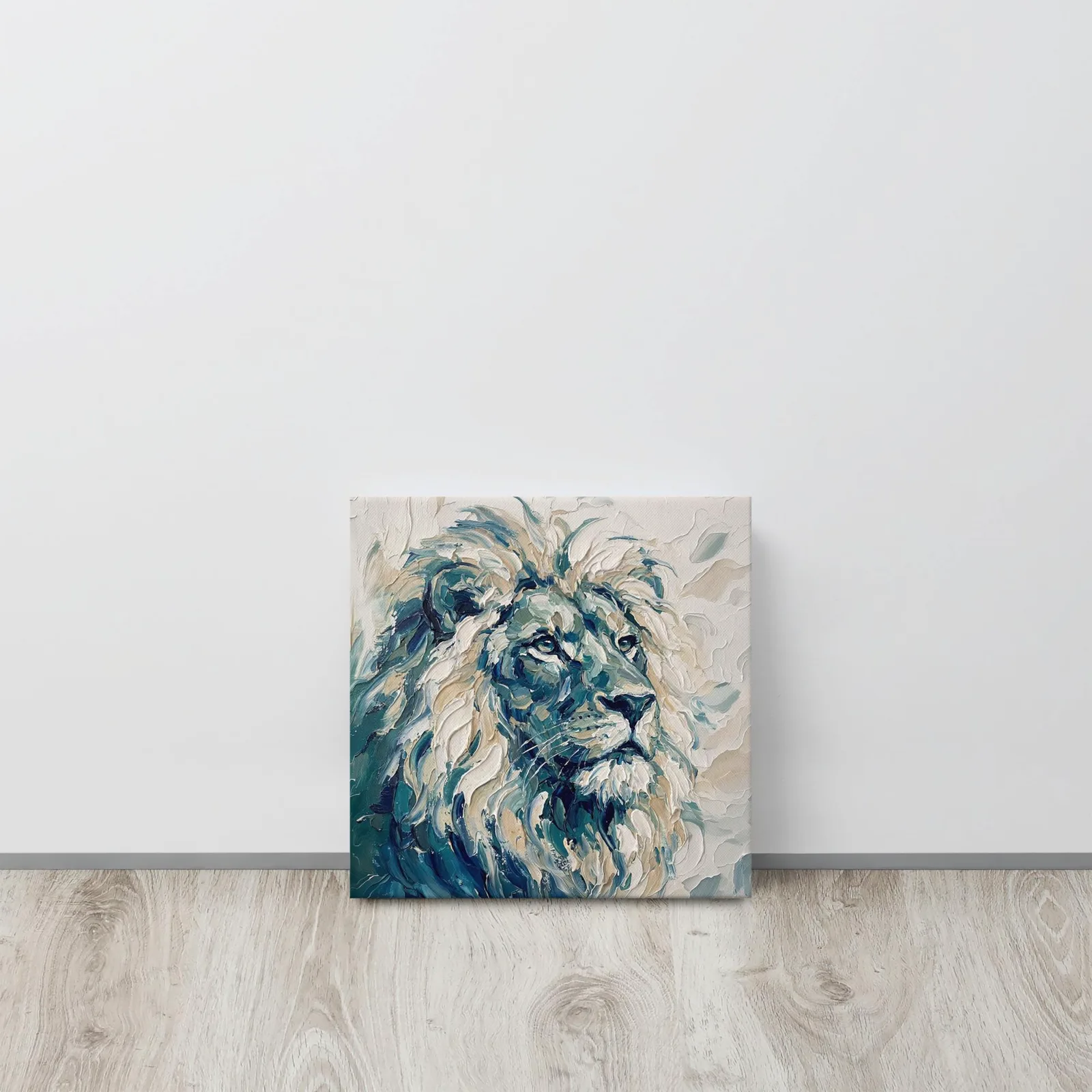 Majestic Lion Thin Canvas: Impasto Style Wall Art, photo 7