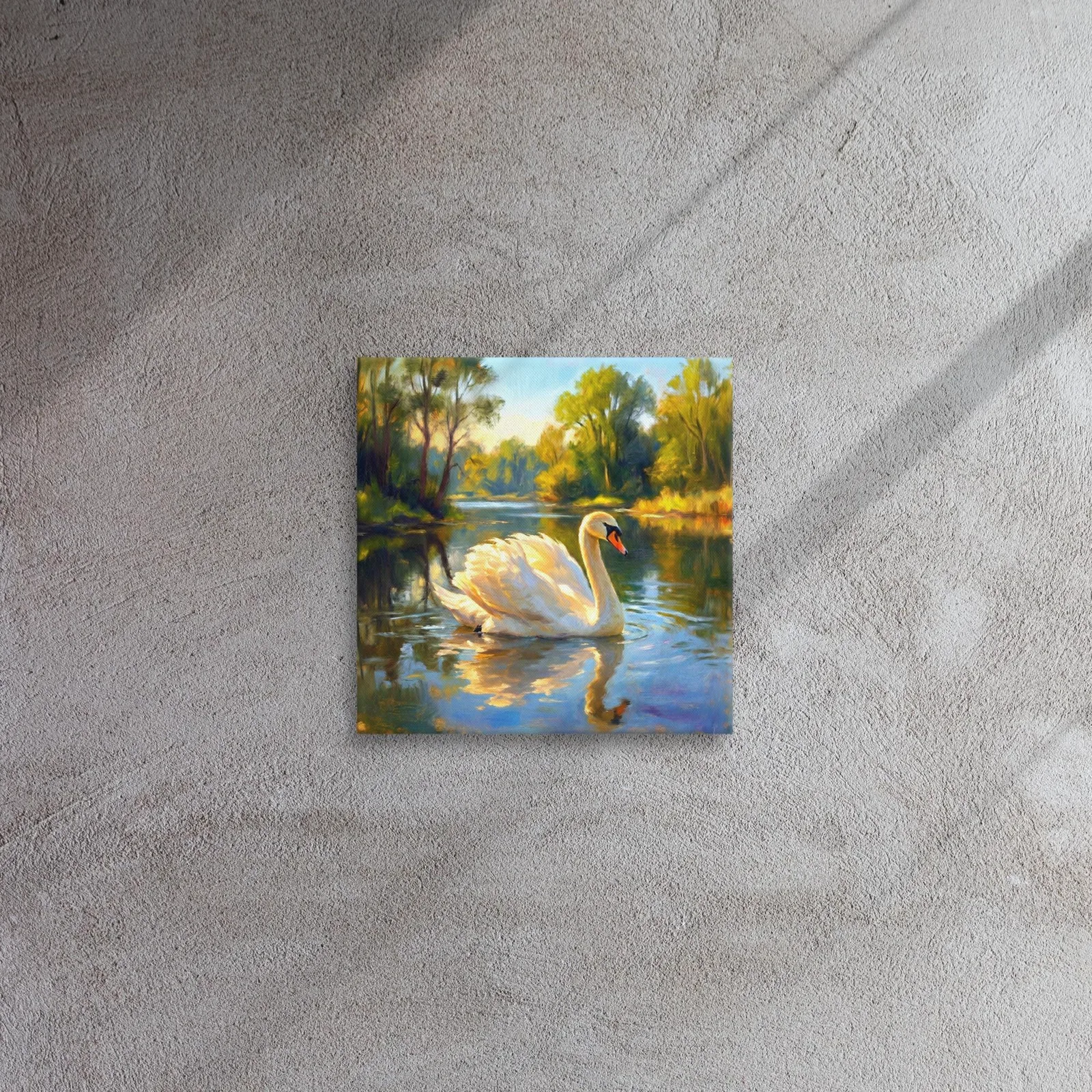 Majestic Swan Thin Canvas: Classic Chic Nature Wall Art, photo 3