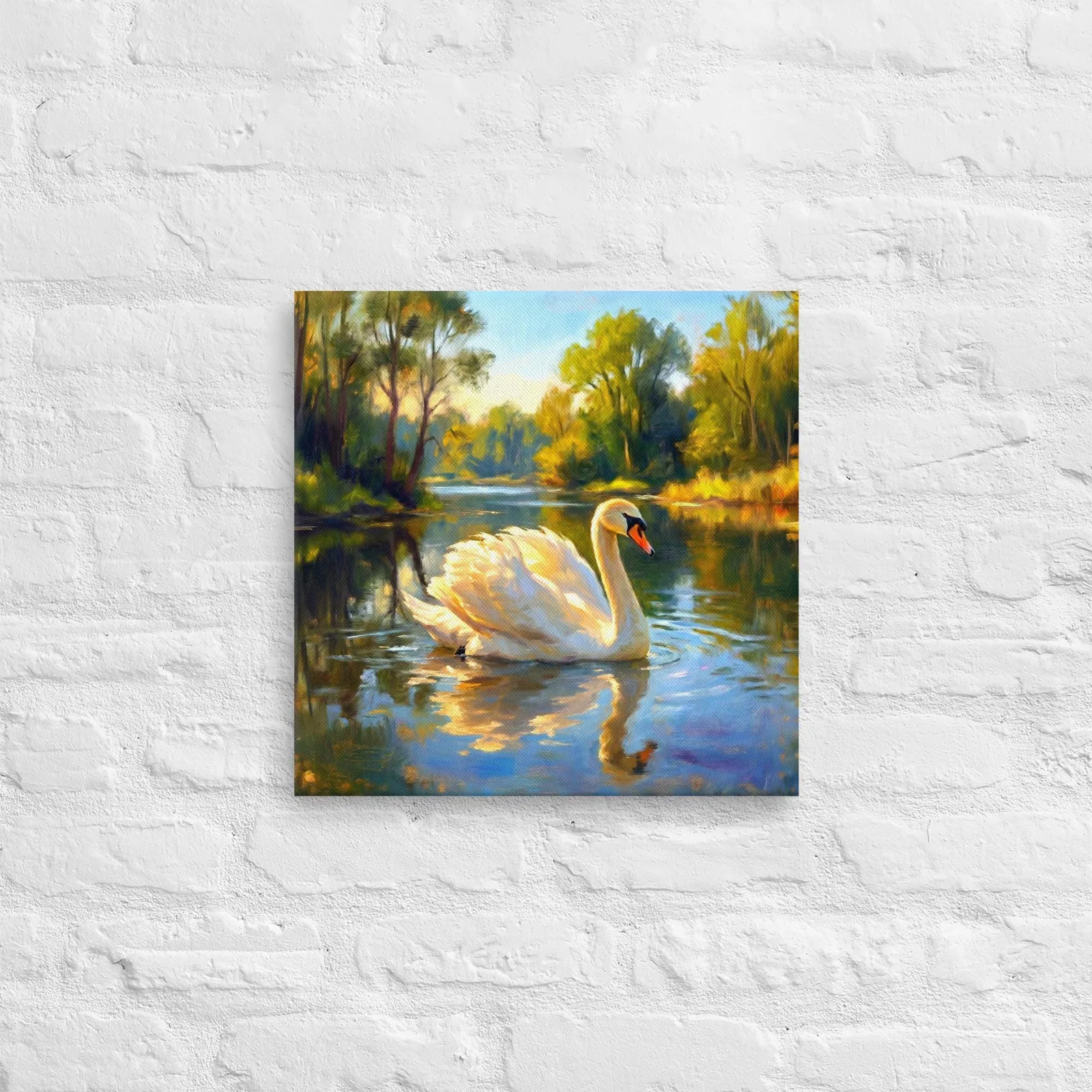 Majestic Swan Thin Canvas: Classic Chic Nature Wall Art, photo 6