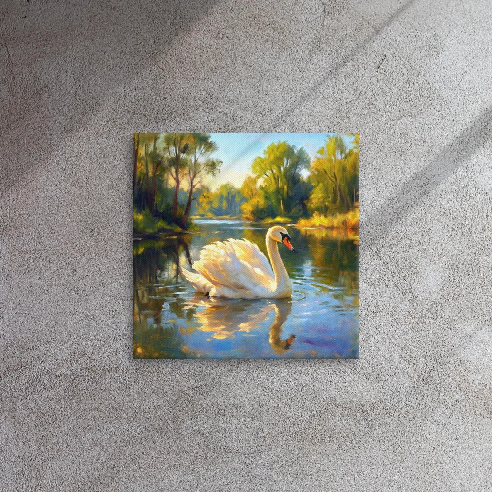 Majestic Swan Thin Canvas: Classic Chic Nature Wall Art, photo 4