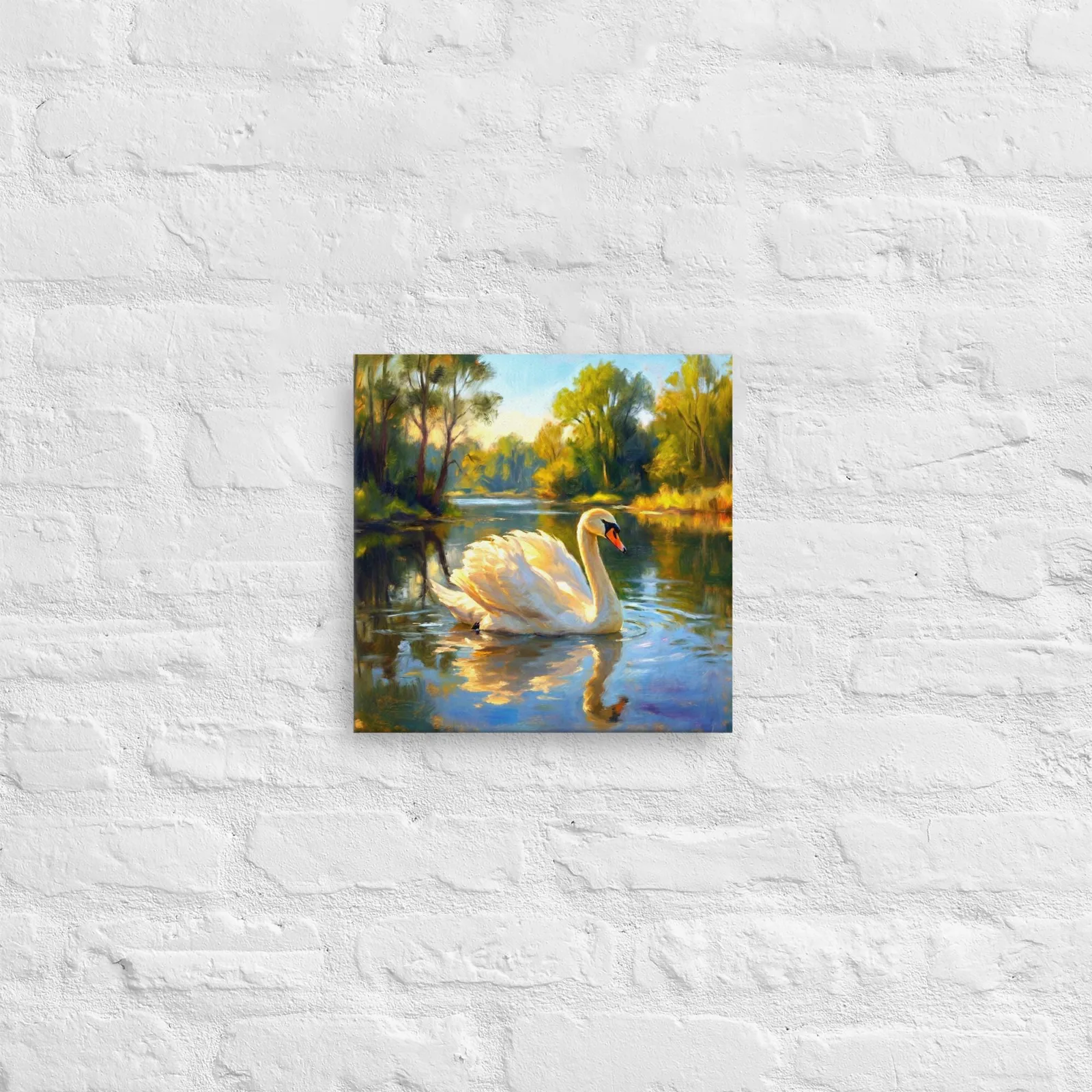 Majestic Swan Thin Canvas: Classic Chic Nature Wall Art, photo 5