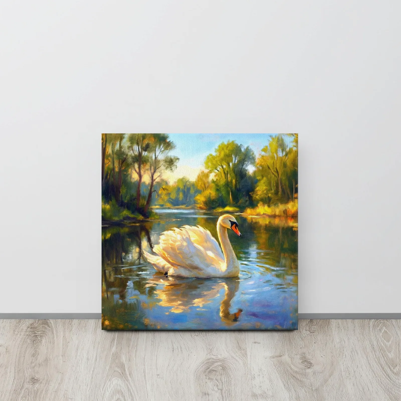 Majestic Swan Thin Canvas: Classic Chic Nature Wall Art, photo 8
