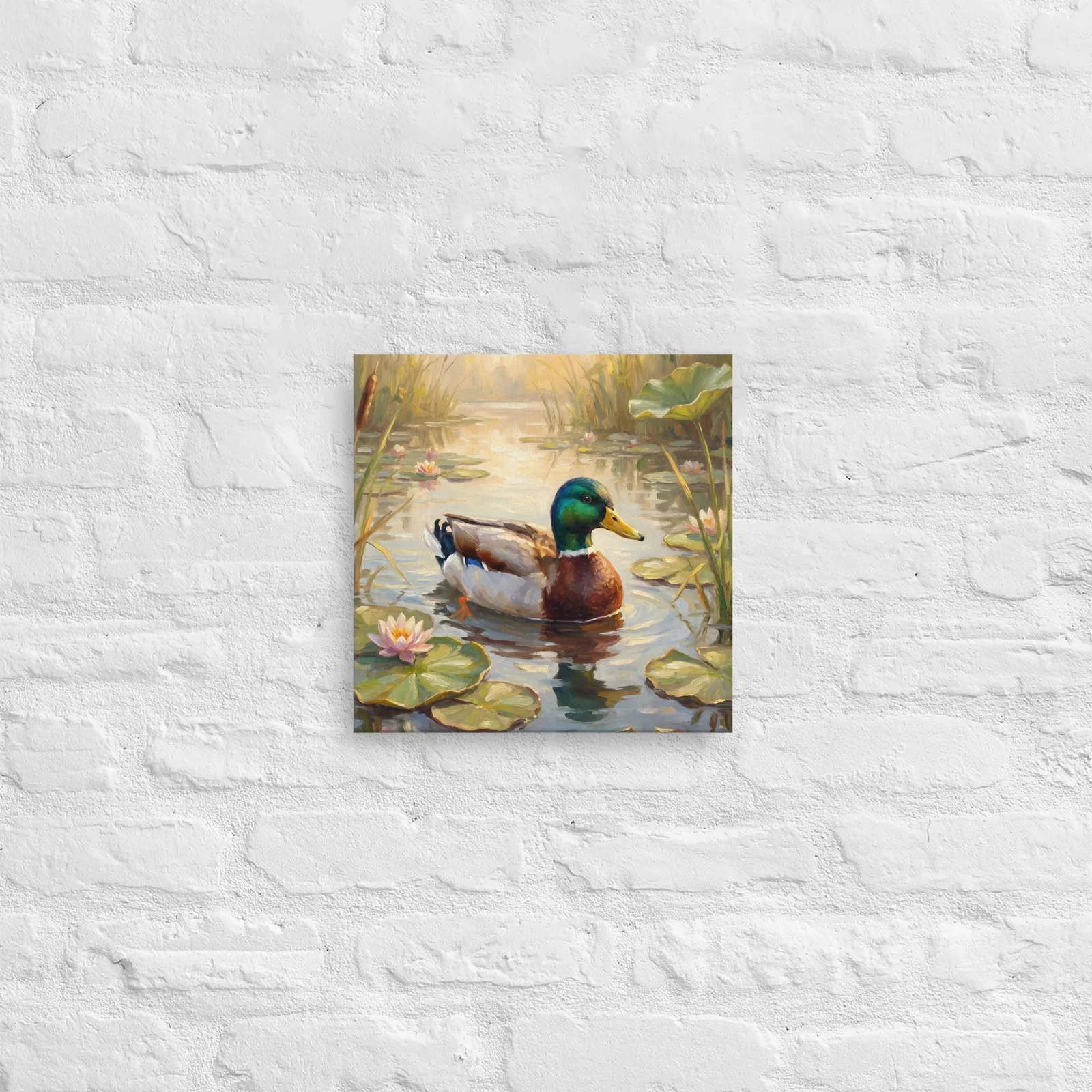 Mallard Duck Thin Canvas: Pond Drake Duck Wall Art, photo 6